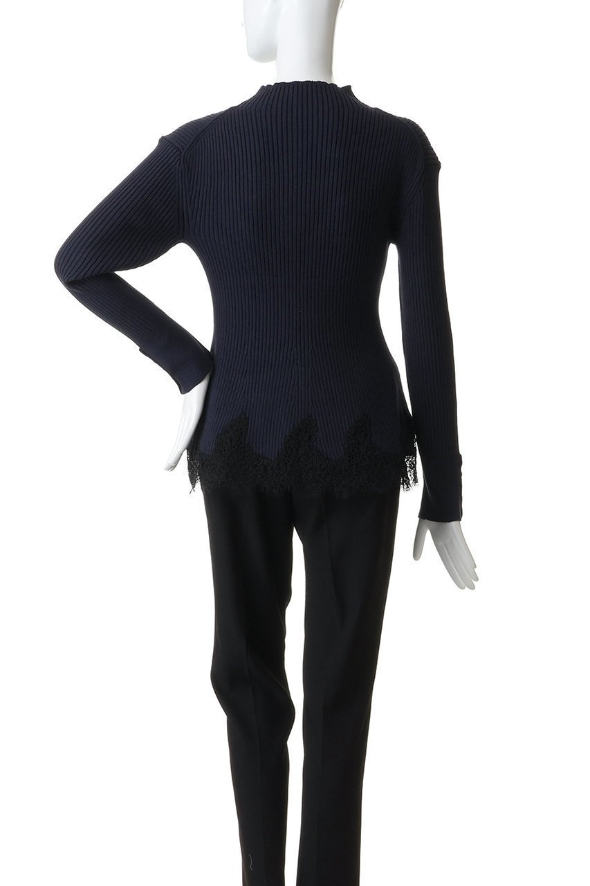 【アルアバイル/allureville】のレースドッキングリブプルオーバー 人気、トレンドファッション・服の通販 founy(ファニー) 　ファッション　Fashion　レディースファッション　Fashion for Women　トップス・カットソー　Cut & Sew Tops　ニット　Knit Tops & Sweaters　カジュアルプルオーバー・ニットトップス　Pullovers & Knit Tops / Casual Pullovers　おすすめ　Recommended / Our Picks　エレガント 上品　Elegant　セットアップ　Set-Up, Coordinated Outfit　ドッキング　Docking, Mixed Material　フェミニン　Feminine, Girly　ペプラム　Peplum, Flared Hem　モックネック　Mock Neck, Short Turtleneck　レース　Lace, Lace Fabric　other-4|ID: prp329100004885966 ipo3291000000036476455