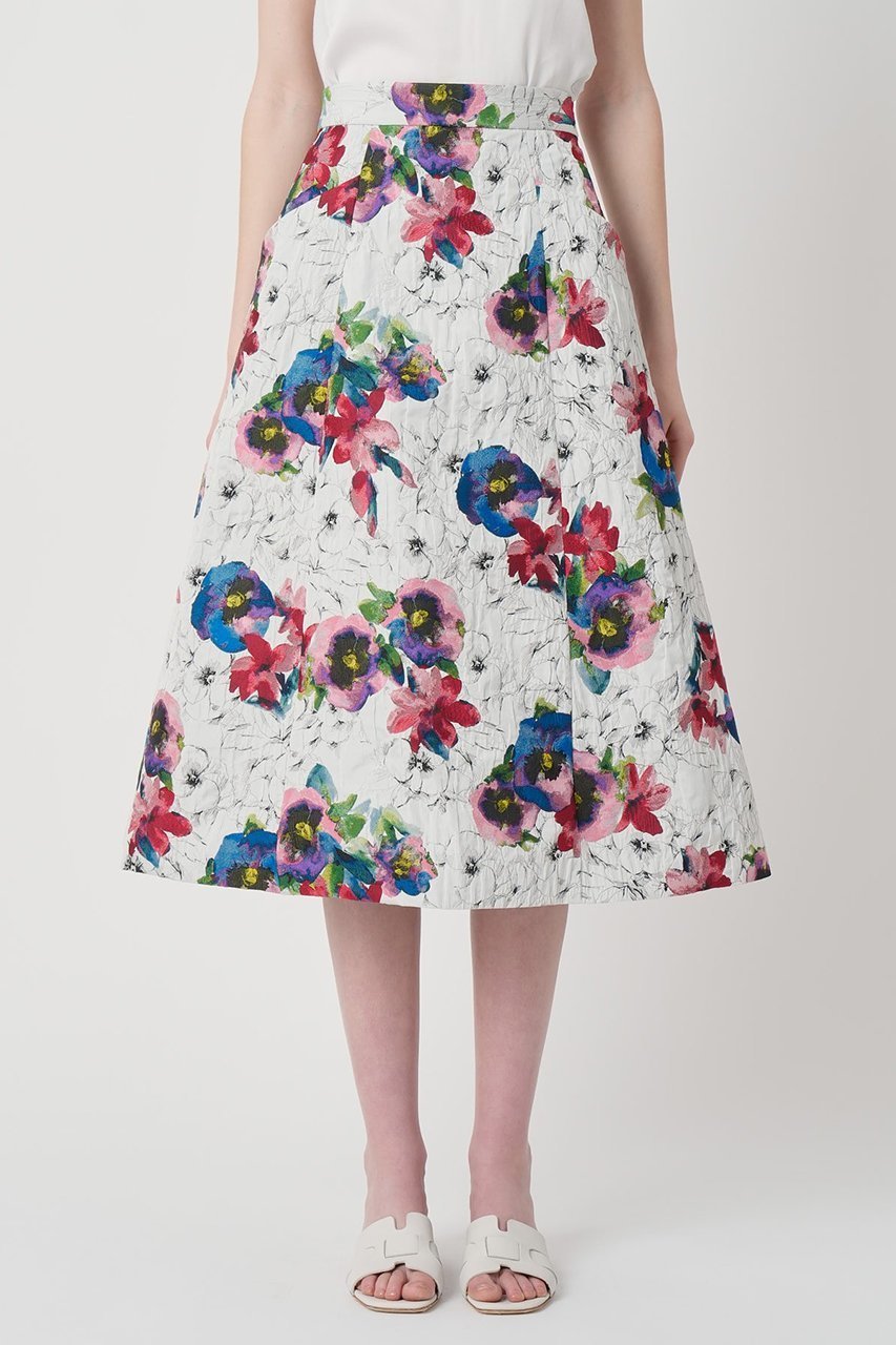 【アナイ/ANAYI】のふくれフラワージャガードフレアスカート 人気、トレンドファッション・服の通販 founy(ファニー) 　ファッション　Fashion　レディースファッション　Fashion for Women　スカート　Skirts　Aライン・フレアスカート　A-Line & Flared Skirts　おすすめ　Recommended / Our Picks　イタリア　Italy　ジャカード／ジャガード　Jacquard, Woven Pattern　スペシャル　Special, Limited Edition　ポケット　Pocket, Pocket Detail　ラグジュアリー　Luxury, Elegant　other-7|ID: prp329100004885993 ipo3291000000036476798