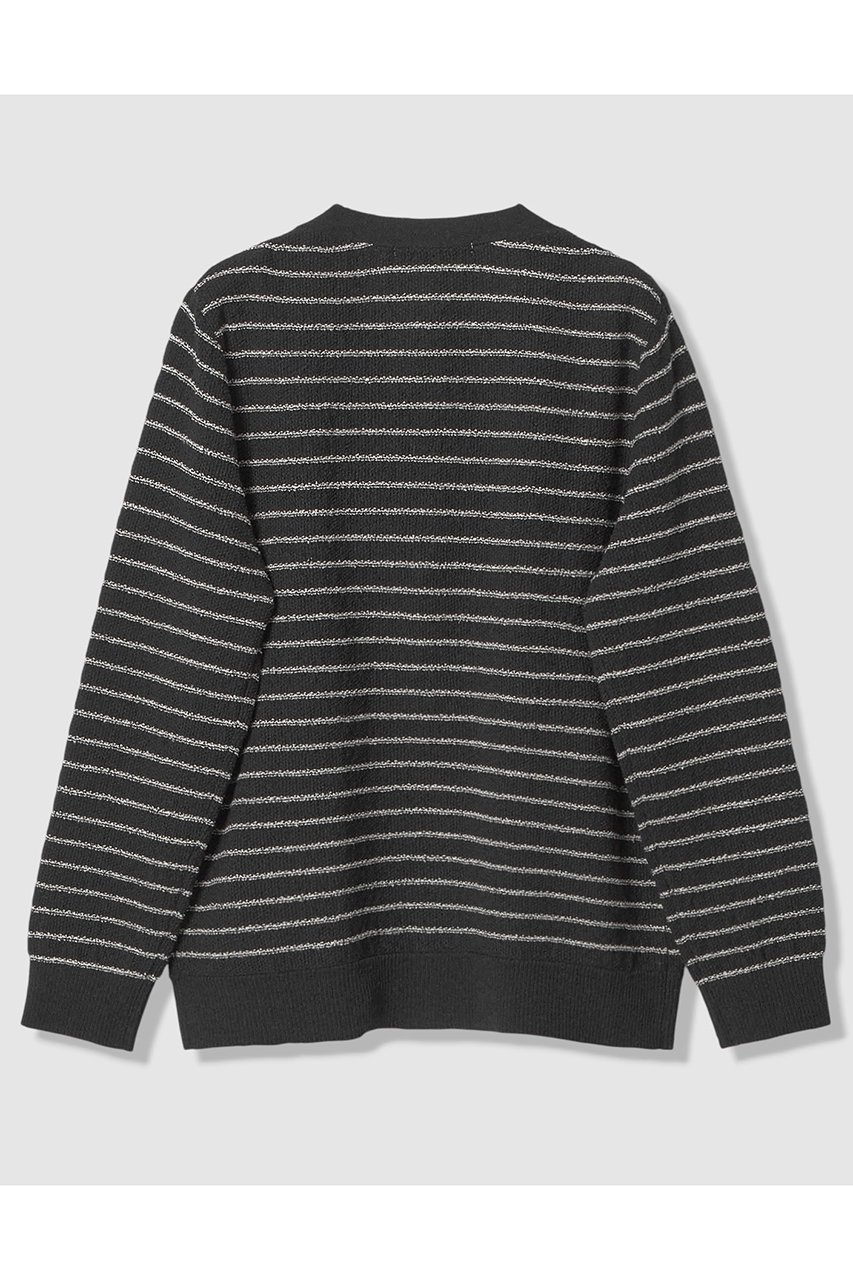 【アナイ/ANAYI】のパウダーボーダーVカーディガン 人気、トレンドファッション・服の通販 founy(ファニー) 　ファッション　Fashion　レディースファッション　Fashion for Women　トップス・カットソー　Cut & Sew Tops　ニット　Knit Tops & Sweaters　カーディガン・羽織り　Layered Style Cardigans　おすすめ　Recommended / Our Picks　アンサンブル　Ensemble Set　カーディガン　Cardigan, Knitwear　キャミソール　Camisole, Spaghetti Strap Top　シルバー　Silver, Metallic Silver　パウダー　Powder, Soft Tone　パステル　Pastel, Soft Color　ボーダー　Border, Stripe　ミドル　Middle Length, Mid Height　リラックス　Relax, Relaxed Fit　春　Spring　other-2|ID: prp329100004886003 ipo3291000000036476923