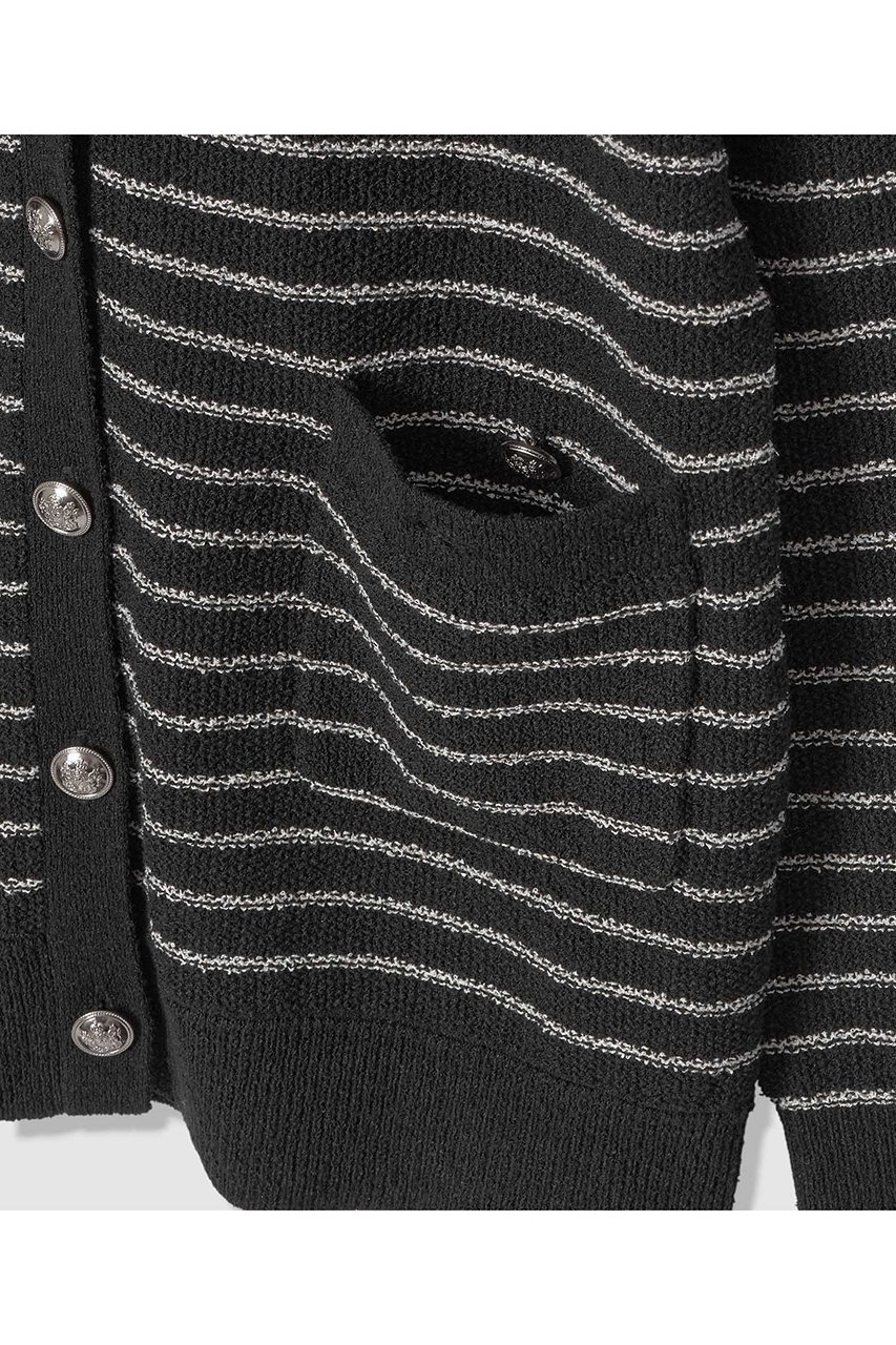 【アナイ/ANAYI】のパウダーボーダーVカーディガン 人気、トレンドファッション・服の通販 founy(ファニー) 　ファッション　Fashion　レディースファッション　Fashion for Women　トップス・カットソー　Cut & Sew Tops　ニット　Knit Tops & Sweaters　カーディガン・羽織り　Layered Style Cardigans　おすすめ　Recommended / Our Picks　アンサンブル　Ensemble Set　カーディガン　Cardigan, Knitwear　キャミソール　Camisole, Spaghetti Strap Top　シルバー　Silver, Metallic Silver　パウダー　Powder, Soft Tone　パステル　Pastel, Soft Color　ボーダー　Border, Stripe　ミドル　Middle Length, Mid Height　リラックス　Relax, Relaxed Fit　春　Spring　other-5|ID: prp329100004886003 ipo3291000000036476930