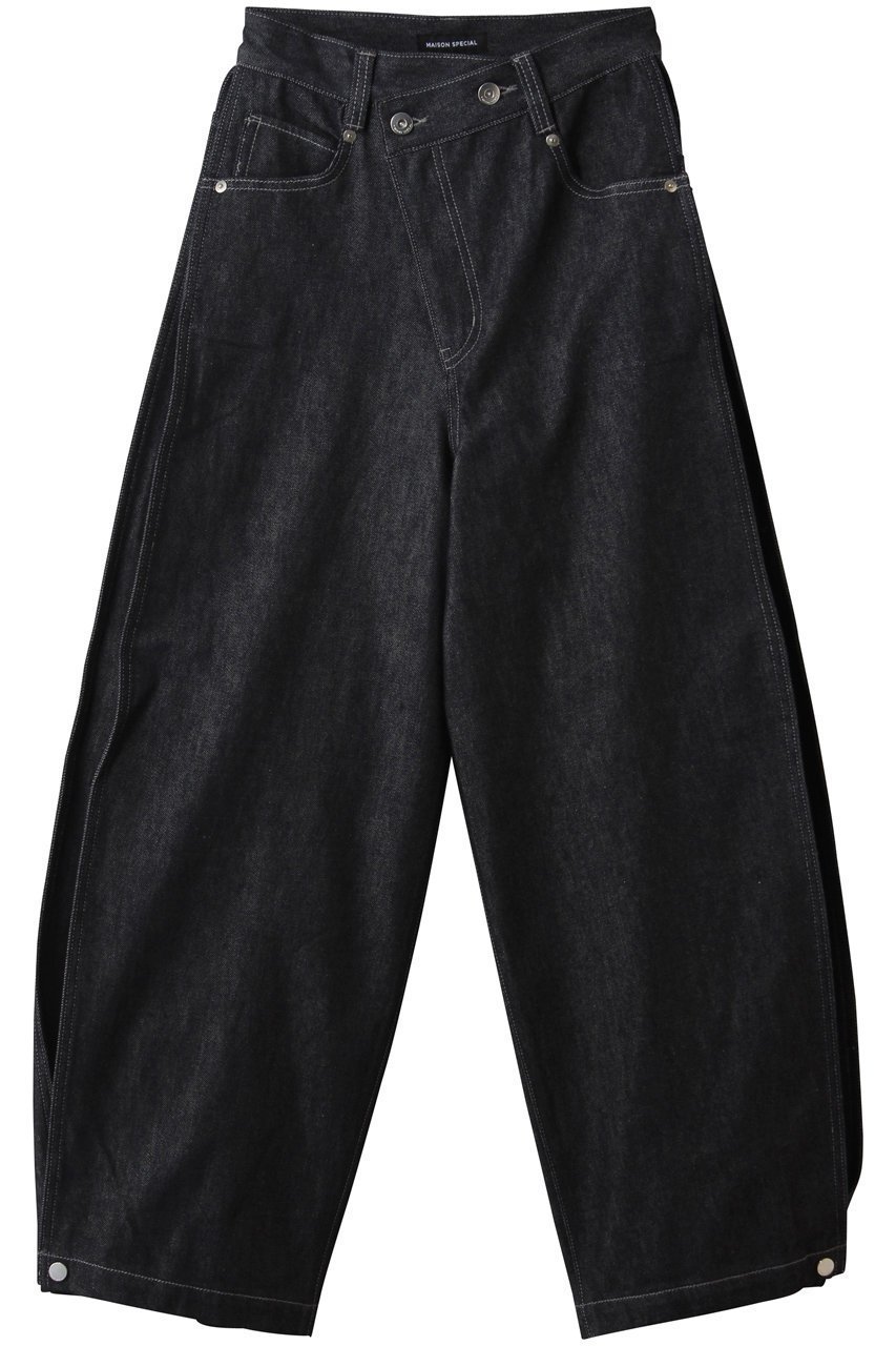 【メゾンスペシャル/MAISON SPECIAL】のSide-Tuck Cocoon Denim Pants/サイドタックコクーンデニムパンツ インテリア・キッズ・メンズ・レディースファッション・服の通販 founy(ファニー) 　ファッション　Fashion　レディースファッション　Fashion for Women　パンツ　Pants & Trousers　デニムパンツ・ジーンズ・美脚デニム　Denim Jeans & Pants　コンパクト　Compact, Small Size　デニム　Denim, Jeans Material　再入荷　Restock / Back in Stock　NVY(ネイビー)|ID: prp329100004886015 ipo3291000000036477136