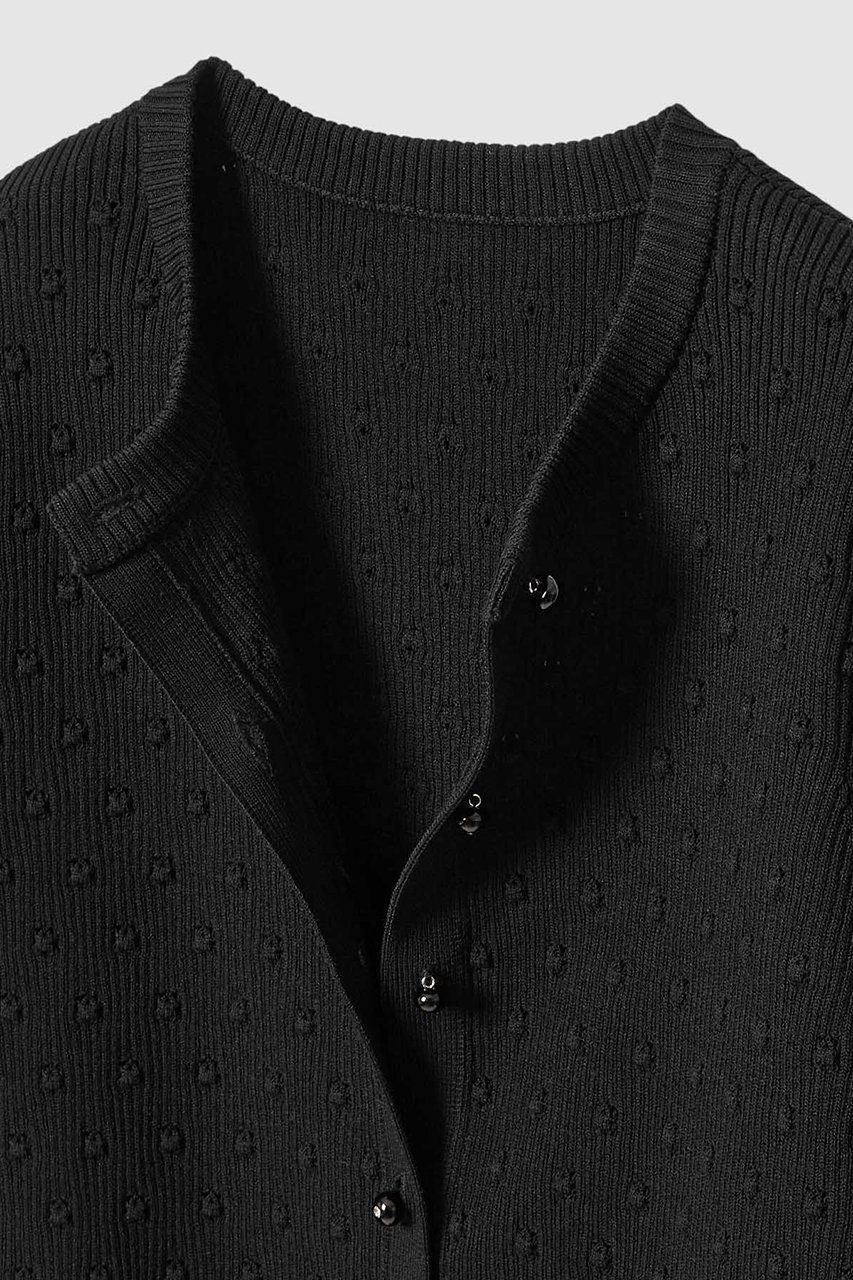 【アルアバイル/allureville】の【LOULOU WILLOUGHBY】アイレット半袖カーディガン 人気、トレンドファッション・服の通販 founy(ファニー) 　ファッション　Fashion　レディースファッション　Fashion for Women　トップス・カットソー　Cut & Sew Tops　ニット　Knit Tops & Sweaters　カーディガン・羽織り　Layered Style Cardigans　アイレット　Eyelet Lace　カーディガン　Cardigan, Knitwear　シンプル　Simple, Minimal　ドット　Polka Dot, Dot Pattern　ビジュー　Bijou, Jewel-like Accent　人気　Popular, Best Seller　半袖　Short Sleeve, Half Sleeve　夏　Summer　新作・新入荷　New Arrivals / New In　other-3|ID: prp329100004886034 ipo3291000000036477392