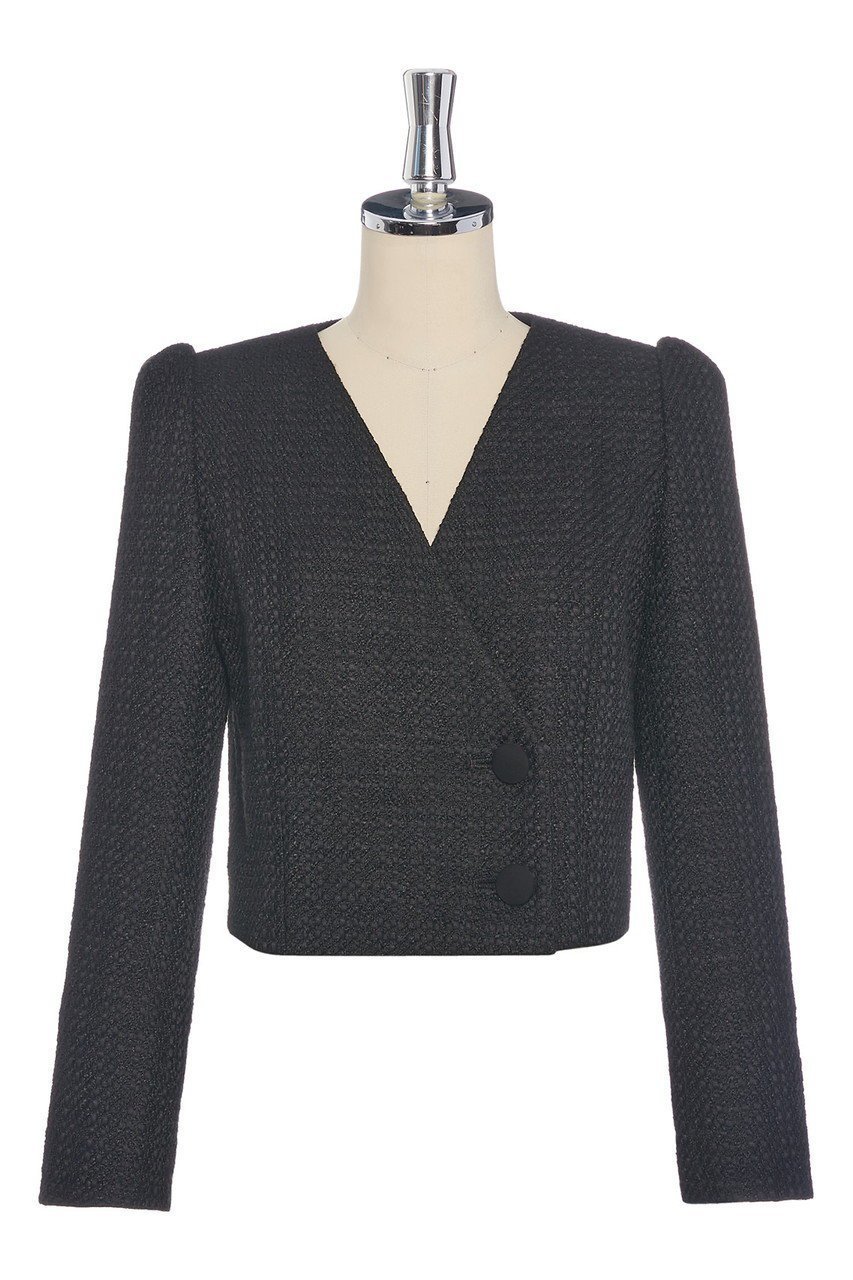 【デイジーリン/DAISY LIN】のWashable Tweed Royal Lady インテリア・キッズ・メンズ・レディースファッション・服の通販 founy(ファニー) 　ファッション　Fashion　レディースファッション　Fashion for Women　アウター　Coat / Outerwear Collection　コート・ロングコート・ピーコート　Long Coats, Peacoats & More　ウォッシャブル　Machine Washable　洗える　Machine Washable　コレクション　Collection, Seasonal Line　ショート　Short, Short Length　ジャケット　Jacket, Outerwear　スリット　Slit, Slit Detail　ツイード　Twill, Twill Weave　デコルテ　Décolleté, Neckline　ネックレス　Necklace, Pendant Necklace　フォルム　Silhouette, Form　ブローチ　Brooch, Pin Brooch　ブラックブラック|ID: prp329100004886057 ipo3291000000036477651