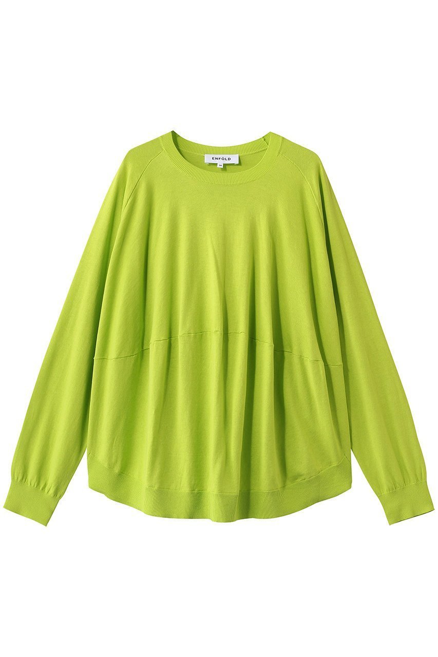【エンフォルド/ENFOLD】のFULL-MOON PULLOVER インテリア・キッズ・メンズ・レディースファッション・服の通販 founy(ファニー) 　ファッション　Fashion　レディースファッション　Fashion for Women　トップス・カットソー　Cut & Sew Tops　シャツ・ブラウス・オフィスカジュアル　Elegant Blouses & Button-Ups　カジュアルプルオーバー・ニットトップス　Pullovers & Knit Tops / Casual Pullovers　なめらか　Smooth, Silky Texture　サークル　Circle, Round Design　シルク　Silk, 100% Silk　スリーブ　Sleeve, Long Sleeve / Short Sleeve　センター　Center, Center Line　ドレープ　Drape, Draping Fabric　パターン　Pattern, Design Print　ロング　Long, Long-Length　定番　Standard, Basic Item　ライトグリーン|ID: prp329100004886072 ipo3291000000036477829