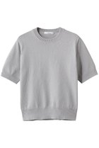 【エブール/ebure】のソフトコットンコード ハーフスリーブニットプルオーバー ライトグレー|ID: prp329100004886081 ipo3291000000036642253