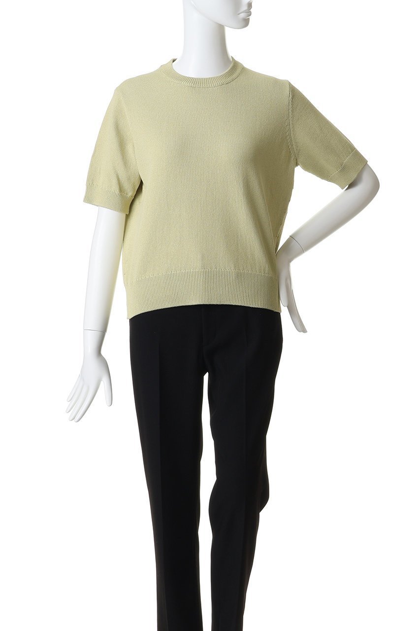 【エブール/ebure】のソフトコットンコード ハーフスリーブニットプルオーバー 大人の最旬トレンドファッション＆コーディネート founy(ファウニー) 　ファッション　Fashion　レディースファッション　Fashion for Women　トップス・カットソー　Cut & Sew Tops　ニット　Knit Tops & Sweaters　カジュアルプルオーバー・ニットトップス　Pullovers & Knit Tops / Casual Pullovers　ギャザー　Gathered, Ruffled　コンパクト　Compact, Small Size　トレンド　Trend, Trending Now　ドローストリング　Drawstring, Pull Cord　バランス　Balance, Style Balance　ボトム　Bottoms, Lower Wear　半袖　Short Sleeve, Half Sleeve　吸水　Absorbent, Quick-Dry　other-2|ID: prp329100004886081 ipo3291000000036642254
