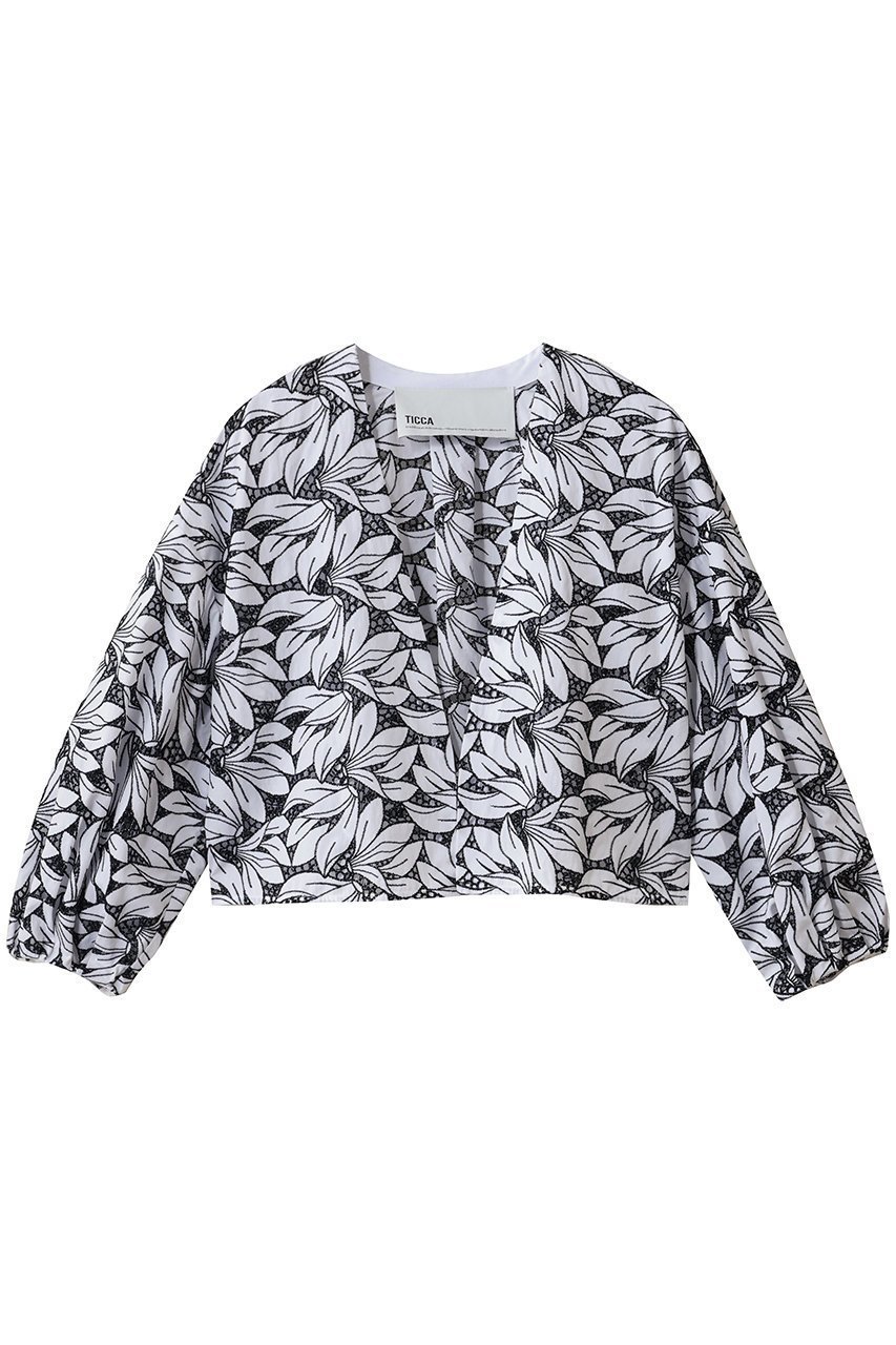 【ティッカ/TICCA】のフラワーレースジャケット インテリア・キッズ・メンズ・レディースファッション・服の通販 founy(ファニー) 　ファッション　Fashion　レディースファッション　Fashion for Women　アウター　Coat / Outerwear Collection　レディースジャケット・軽アウター　Jackets　ショート　Short, Short Length　ジャケット　Jacket, Outerwear　スリーブ　Sleeve, Long Sleeve / Short Sleeve　バランス　Balance, Style Balance　フラワー　Flower, Floral　ボトム　Bottoms, Lower Wear　モダン　Modern, Contemporary　レース　Lace, Lace Fabric　ホワイト×ネイビー|ID: prp329100004886085 ipo3291000000036478163