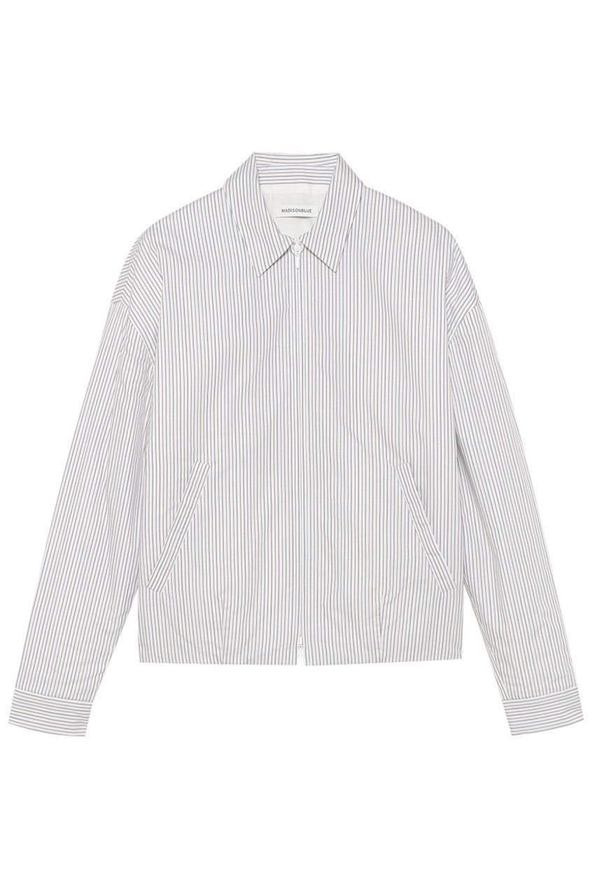 【マディソンブルー/MADISONBLUE】のPADDED DEAN JK MULTI STRIPE パデッドデニムジャケット 人気、トレンドファッション・服の通販 founy(ファニー) 　ファッション　Fashion　レディースファッション　Fashion for Women　アウター　Coat / Outerwear Collection　レディースジャケット・軽アウター　Jackets　デニムジャケット / カジュアルアウター　Denim Jackets　コンパクト　Compact, Small Size　ジップ　Zip, Zipper　ジャケット　Jacket, Outerwear　ストライプ　Stripe, Striped Pattern　フォルム　Silhouette, Form　ブロード　Broadcloth, Fine Cotton　エレガント 上品　Elegant　 other-1|ID: prp329100004886096 ipo3291000000036478345