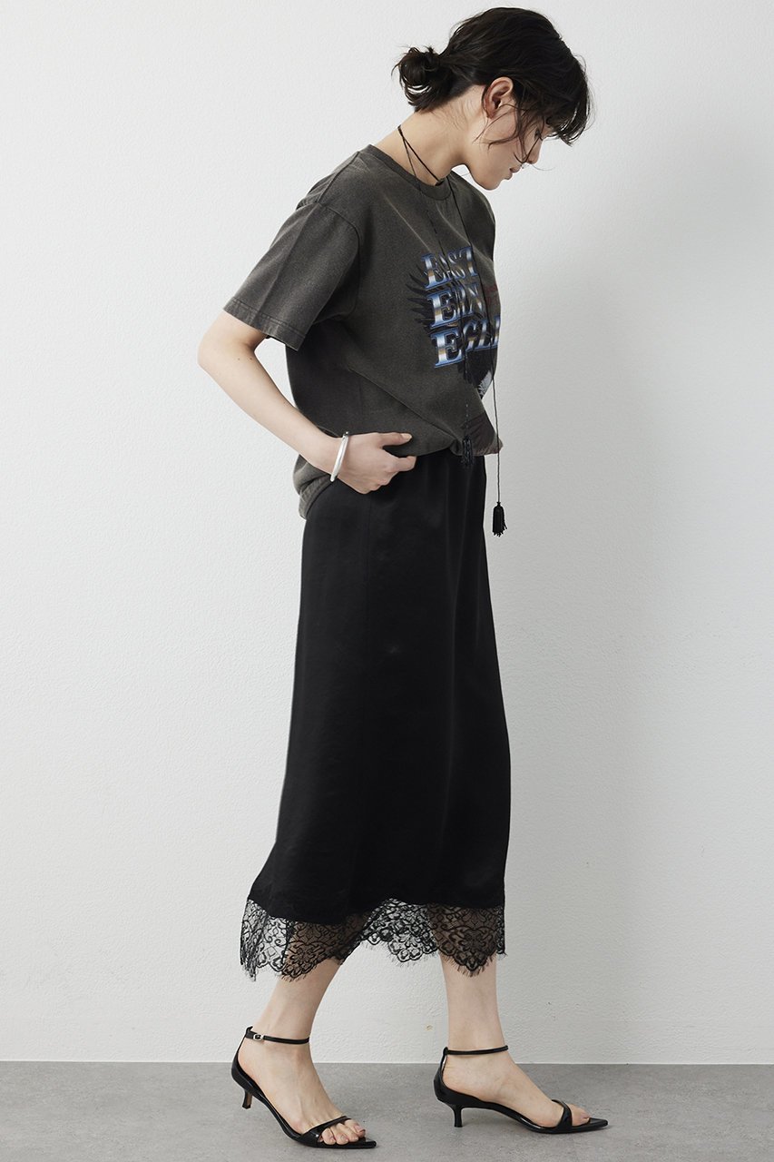 【ウィムガゼット/Whim Gazette】のサテンレーススカート 人気、トレンドファッション・服の通販 founy(ファニー) 　ファッション　Fashion　レディースファッション　Fashion for Women　スカート　Skirts　ロングスカート　Long Skirts / Maxi & Midi Skirts　おすすめ　Recommended / Our Picks　エレガント 上品　Elegant　カットソー　Cut and Sewn Top　サテン　Satin, Glossy Fabric　スリット　Slit, Slit Detail　デニム　Denim, Jeans Material　レース　Lace, Lace Fabric　ロング　Long, Long-Length　新作・新入荷　New Arrivals / New In　other-5|ID: prp329100004886116 ipo3291000000036478667