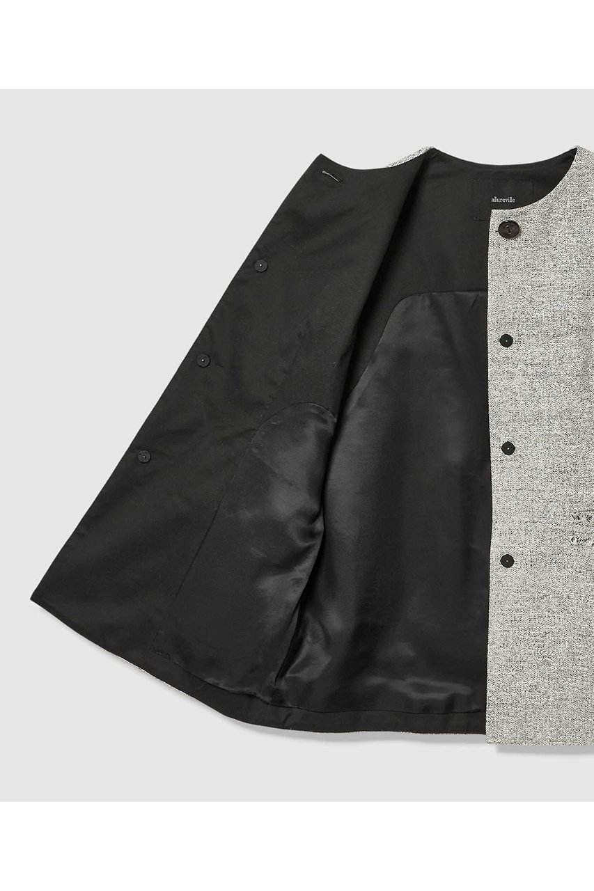 【アルアバイル/allureville】のミックスツイードフレアジレ 人気、トレンドファッション・服の通販 founy(ファニー) 　ファッション　Fashion　レディースファッション　Fashion for Women　アウター　Coat / Outerwear Collection　レディースジャケット・軽アウター　Jackets　ジャケット　Jacket, Outerwear　ツイード　Twill, Twill Weave　ベスト　Vest, Waistcoat　無地　Plain, Solid Color　other-6|ID: prp329100004886121 ipo3291000000036478722