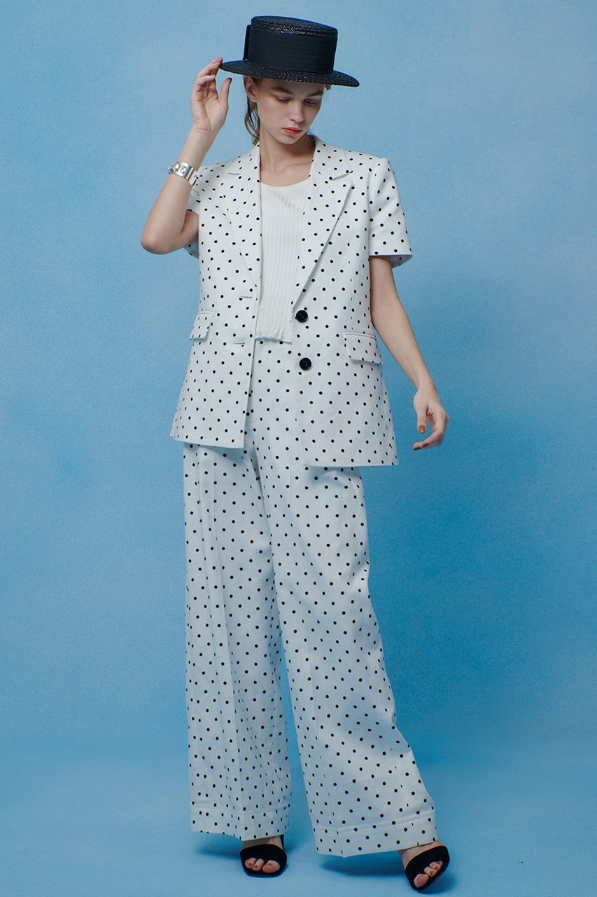 【アルアバイル/allureville】の【LOULOU WILLOUGHBY】リネン混ドットワイドパンツ 人気、トレンドファッション・服の通販 founy(ファニー) 　ファッション　Fashion　レディースファッション　Fashion for Women　パンツ　Pants & Trousers　シンプル　Simple, Minimal　ジョーゼット　Georgette, Semi-Sheer Fabric　ドット　Polka Dot, Dot Pattern　バランス　Balance, Style Balance　プリント　Print, Printed Pattern　リネン　Linen, Linen Fabric　ワイド　Wide, Wide Fit　吸水　Absorbent, Quick-Dry　夏　Summer　other-5|ID: prp329100004886142 ipo3291000000036478973