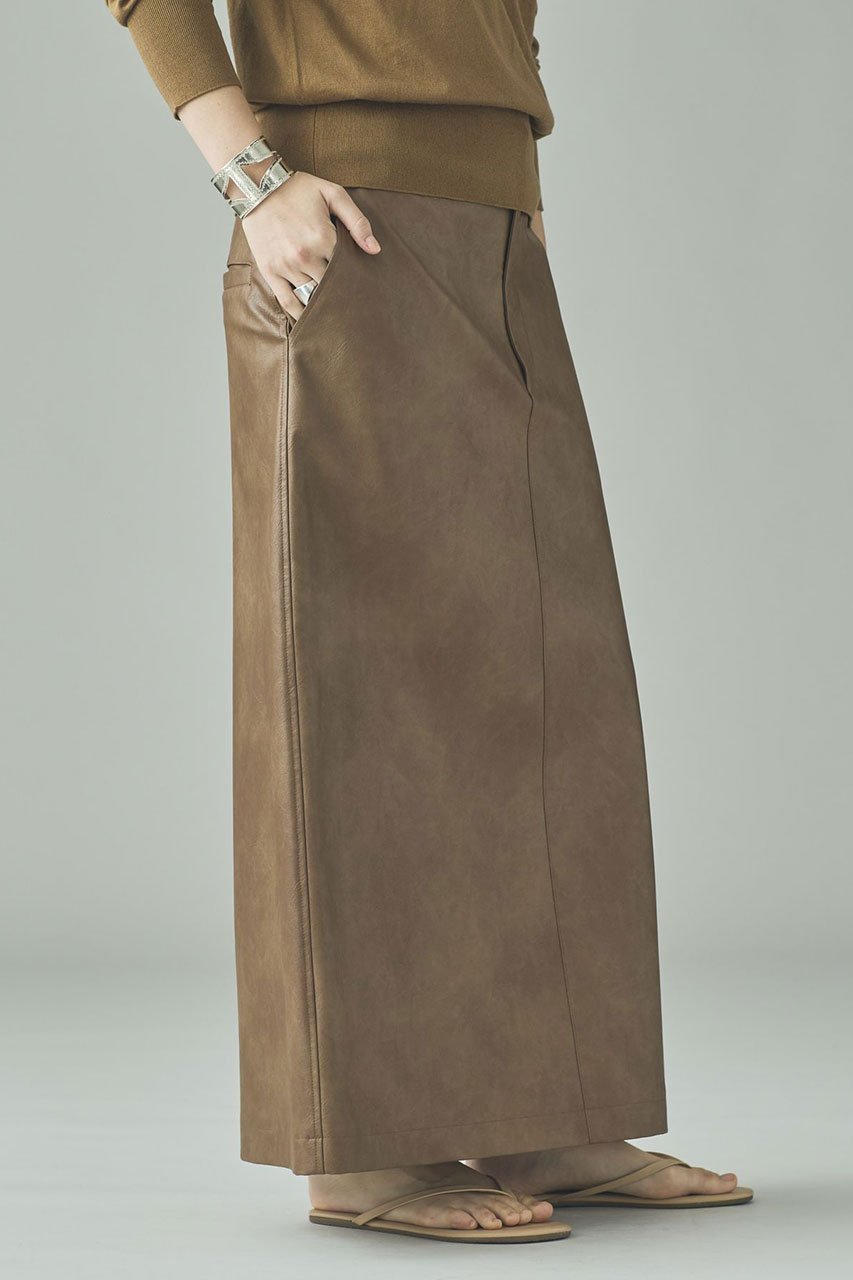 【カレンソロジー/Curensology】のヴィンテージフェイクレザースカート 人気、トレンドファッション・服の通販 founy(ファニー) 　ファッション　Fashion　レディースファッション　Fashion for Women　スカート　Skirts　ロングスカート　Long Skirts / Maxi & Midi Skirts　おすすめ　Recommended / Our Picks　ストレート　Straight, Straight Cut　リアル　Real, Realistic　レース　Lace, Lace Fabric　ロング　Long, Long-Length　ヴィンテージ　Vintage Style　other-3|ID: prp329100004886163 ipo3291000000036479246