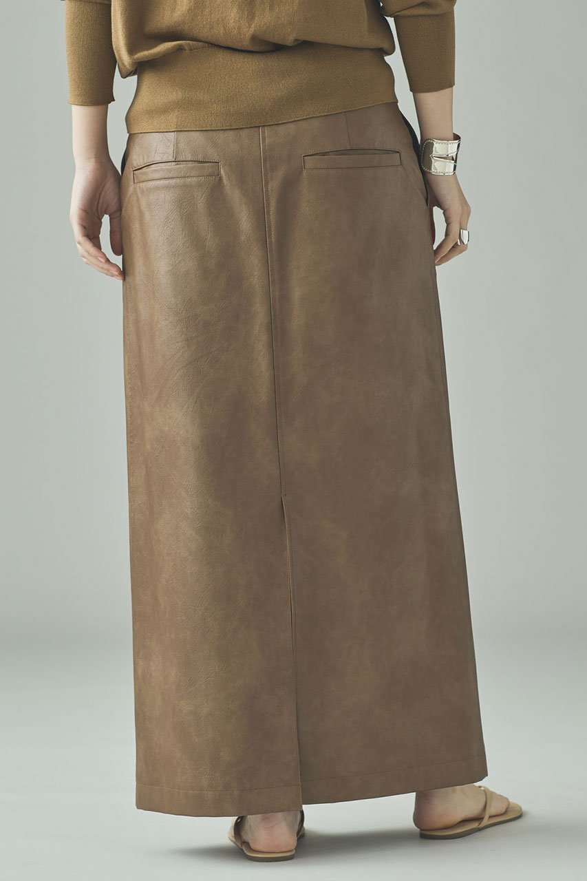 【カレンソロジー/Curensology】のヴィンテージフェイクレザースカート 人気、トレンドファッション・服の通販 founy(ファニー) 　ファッション　Fashion　レディースファッション　Fashion for Women　スカート　Skirts　ロングスカート　Long Skirts / Maxi & Midi Skirts　おすすめ　Recommended / Our Picks　ストレート　Straight, Straight Cut　リアル　Real, Realistic　レース　Lace, Lace Fabric　ロング　Long, Long-Length　ヴィンテージ　Vintage Style　other-4|ID: prp329100004886163 ipo3291000000036479248