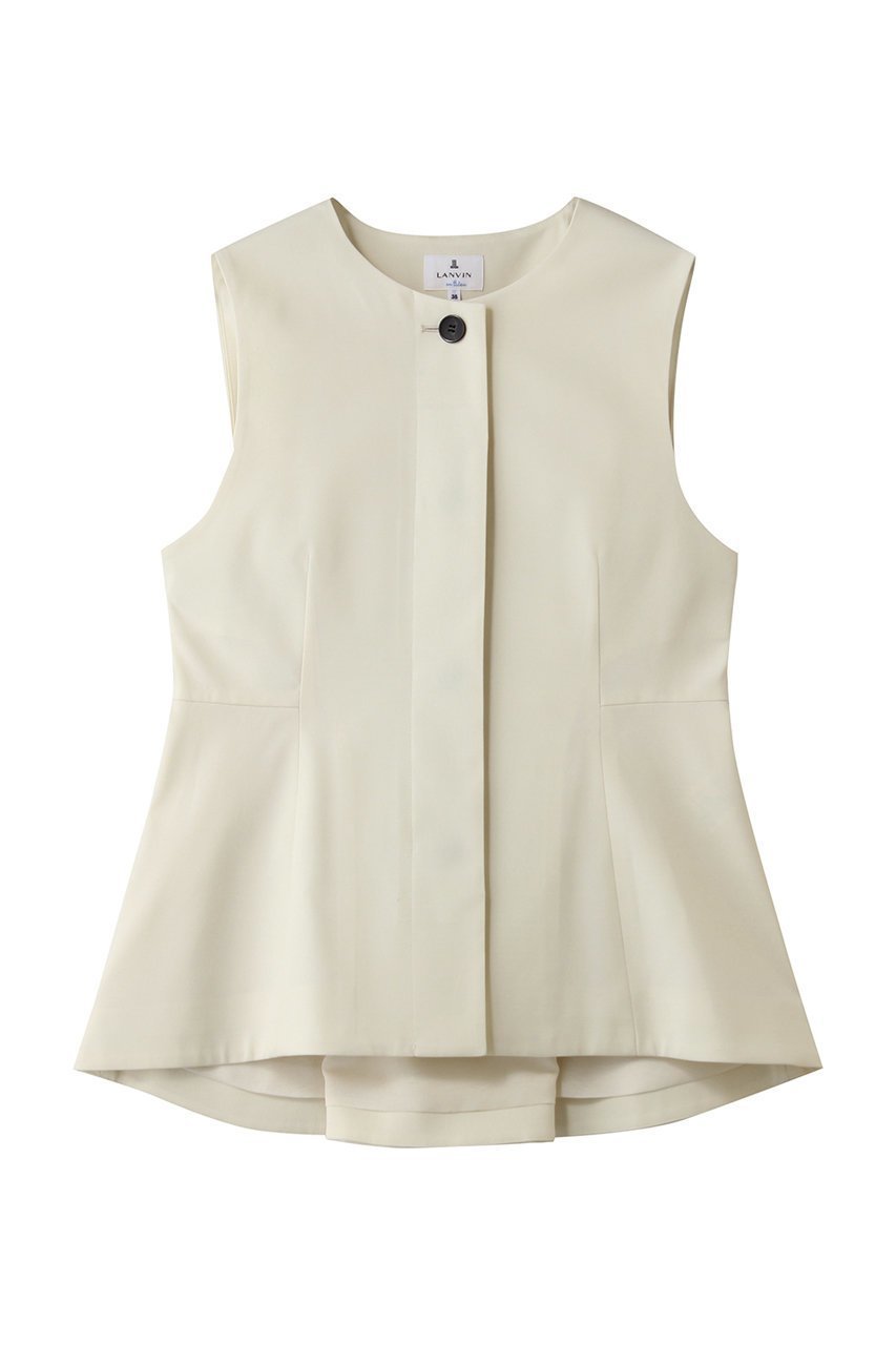 【ランバン オン ブルー/LANVIN en Bleu】のウールツイルペプラムベスト 人気、トレンドファッション・服の通販 founy(ファニー) 　ファッション　Fashion　レディースファッション　Fashion for Women　アウター　Coat / Outerwear Collection　トップス・カットソー　Cut & Sew Tops　キャミソール&ノースリーブ　Camisoles & Sleeveless Tops　シャツ・ブラウス・オフィスカジュアル　Elegant Blouses & Button-Ups　ベスト&ジレ / 重ね着スタイル　Vests & Gilets　ノースリーブ　Sleeveless, No-Sleeve　バランス　Balance, Style Balance　フレア　Flare, Flared　ベスト　Vest, Waistcoat　ペプラム　Peplum, Flared Hem　マニッシュ　Mannish, Boyish　 other-1|ID: prp329100004886202 ipo3291000000036479979