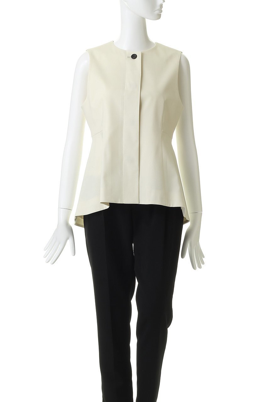 【ランバン オン ブルー/LANVIN en Bleu】のウールツイルペプラムベスト 人気、トレンドファッション・服の通販 founy(ファニー) 　ファッション　Fashion　レディースファッション　Fashion for Women　アウター　Coat / Outerwear Collection　トップス・カットソー　Cut & Sew Tops　キャミソール&ノースリーブ　Camisoles & Sleeveless Tops　シャツ・ブラウス・オフィスカジュアル　Elegant Blouses & Button-Ups　ベスト&ジレ / 重ね着スタイル　Vests & Gilets　ノースリーブ　Sleeveless, No-Sleeve　バランス　Balance, Style Balance　フレア　Flare, Flared　ベスト　Vest, Waistcoat　ペプラム　Peplum, Flared Hem　マニッシュ　Mannish, Boyish　other-2|ID: prp329100004886202 ipo3291000000036479985