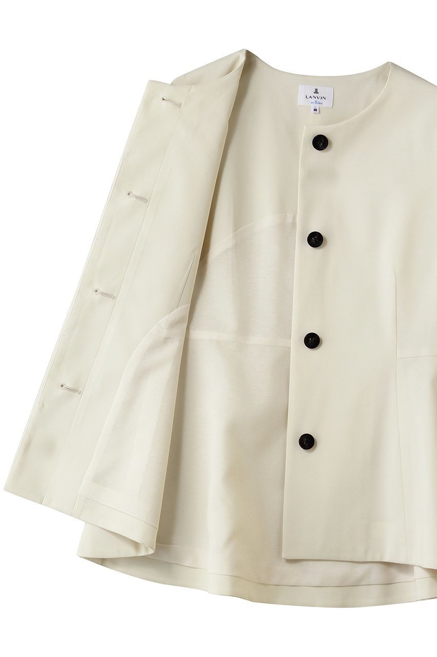 【ランバン オン ブルー/LANVIN en Bleu】のウールツイルペプラムベスト 人気、トレンドファッション・服の通販 founy(ファニー) 　ファッション　Fashion　レディースファッション　Fashion for Women　アウター　Coat / Outerwear Collection　トップス・カットソー　Cut & Sew Tops　キャミソール&ノースリーブ　Camisoles & Sleeveless Tops　シャツ・ブラウス・オフィスカジュアル　Elegant Blouses & Button-Ups　ベスト&ジレ / 重ね着スタイル　Vests & Gilets　ノースリーブ　Sleeveless, No-Sleeve　バランス　Balance, Style Balance　フレア　Flare, Flared　ベスト　Vest, Waistcoat　ペプラム　Peplum, Flared Hem　マニッシュ　Mannish, Boyish　other-6|ID: prp329100004886202 ipo3291000000036479993