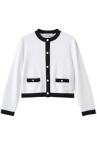 【アルアバイル/allureville】の【Loulou Willoughby】バイカラーコンパクトCD A 人気、トレンドファッション・服の通販 founy(ファニー) ファッション Fashion レディースファッション Fashion for Women アウター Coat / Outerwear Collection レディースジャケット・軽アウター Jackets カーディガン Cardigan, Knitwear コンパクト Compact, Small Size ジャケット Jacket, Outerwear スラックス Slacks, Dress Pants デニム Denim, Jeans Material フレア Flare, Flared 羽織 Haori, Light Jacket thumbnail オフホワイト|ID: prp329100004886280 ipo3291000000036481109