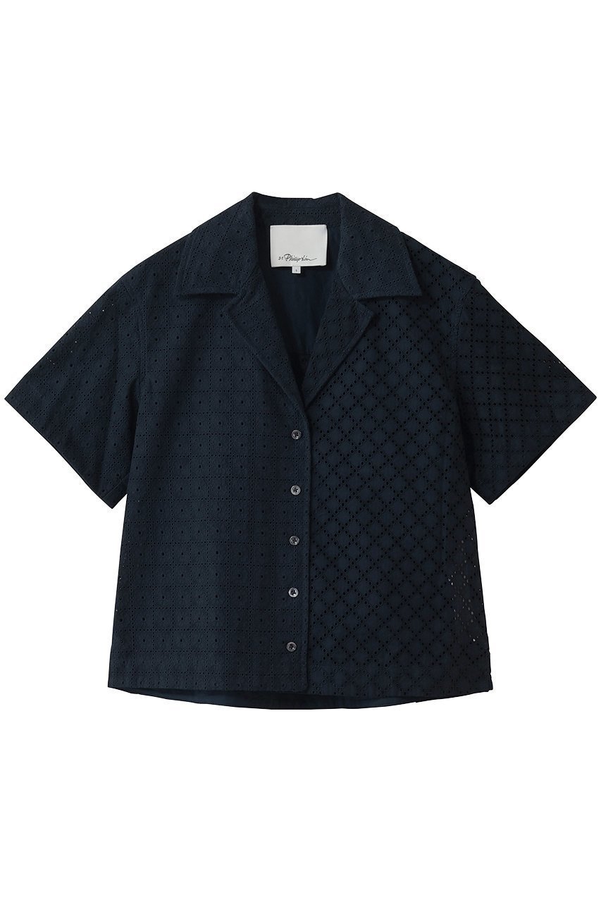 【スリーワン フィリップリム/3.1 Phillip Lim】のBROIDERIE ANGLAISE パッチワーク キャンプ シャツ 人気、トレンドファッション・服の通販 founy(ファニー) 　ファッション　Fashion　レディースファッション　Fashion for Women　トップス・カットソー　Cut & Sew Tops　シャツ・ブラウス・オフィスカジュアル　Elegant Blouses & Button-Ups　クール　Cool, Chic　ショート　Short, Short Length　スリーブ　Sleeve, Long Sleeve / Short Sleeve　テーラード　Tailored, Tailored Fit　バランス　Balance, Style Balance　パターン　Pattern, Design Print　パッチワーク　Patchwork, Mixed Fabric　ビーチ　Beach, Seaside　モチーフ　Motif, Design Theme　レース　Lace, Lace Fabric　新作・新入荷　New Arrivals / New In　 other-1|ID: prp329100004886352 ipo3291000000036482404