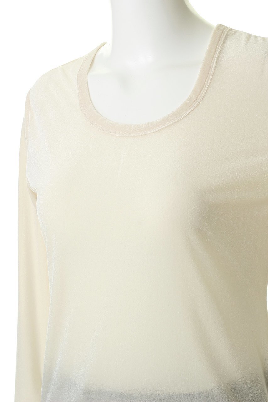 【エリオポール/heliopole】の【THREEDOTS】シアーベロアロングスリーブTシャツ 人気、トレンドファッション・服の通販 founy(ファニー) 　ファッション　Fashion　レディースファッション　Fashion for Women　トップス・カットソー　Cut & Sew Tops　シャツ・ブラウス・オフィスカジュアル　Elegant Blouses & Button-Ups　ロングTシャツ・Tシャツ　Longline T-Shirts & Tees　カットソー・ベーシックTシャツ　Cut-and-Sewn Tops / Stretch Tees & Basics　ベロアトップス　Velour Tops / Velvet-Look Items　インナー　Innerwear　キャミ　Camisole, Cami Top　シアー　Sheer, See-Through　スリーブ　Sleeve, Long Sleeve / Short Sleeve　トレンド　Trend, Trending Now　バランス　Balance, Style Balance　ビスチェ　Bustier, Corset Top　フィット　Fit, Slim Fit　ベロア　Velour, Soft Velvet　ロング　Long, Long-Length　新作・新入荷　New Arrivals / New In　other-5|ID: prp329100004886418 ipo3291000000036483062