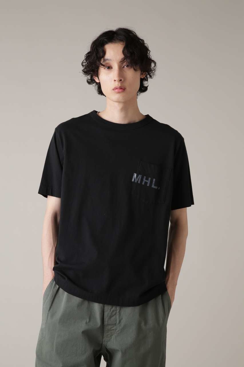 【その他のブランド/Other】のPRINTED COTTON JERSEY (オンラインショップ限定) インテリア・キッズ・メンズ・レディースファッション・服の通販 founy(ファニー) 　ファッション　Fashion　レディースファッション　Fashion for Women　トップス・カットソー　Cut & Sew Tops　シャツ・ブラウス・オフィスカジュアル　Elegant Blouses & Button-Ups　ロングTシャツ・Tシャツ　Longline T-Shirts & Tees　カットソー・ベーシックTシャツ　Cut-and-Sewn Tops / Stretch Tees & Basics　ショート　Short, Short Length　スリーブ　Sleeve, Long Sleeve / Short Sleeve　プリント　Print, Printed Pattern　ポケット　Pocket, Pocket Detail　新作・新入荷　New Arrivals / New In　ブラック|ID: prp329100004886427 ipo3291000000036483142