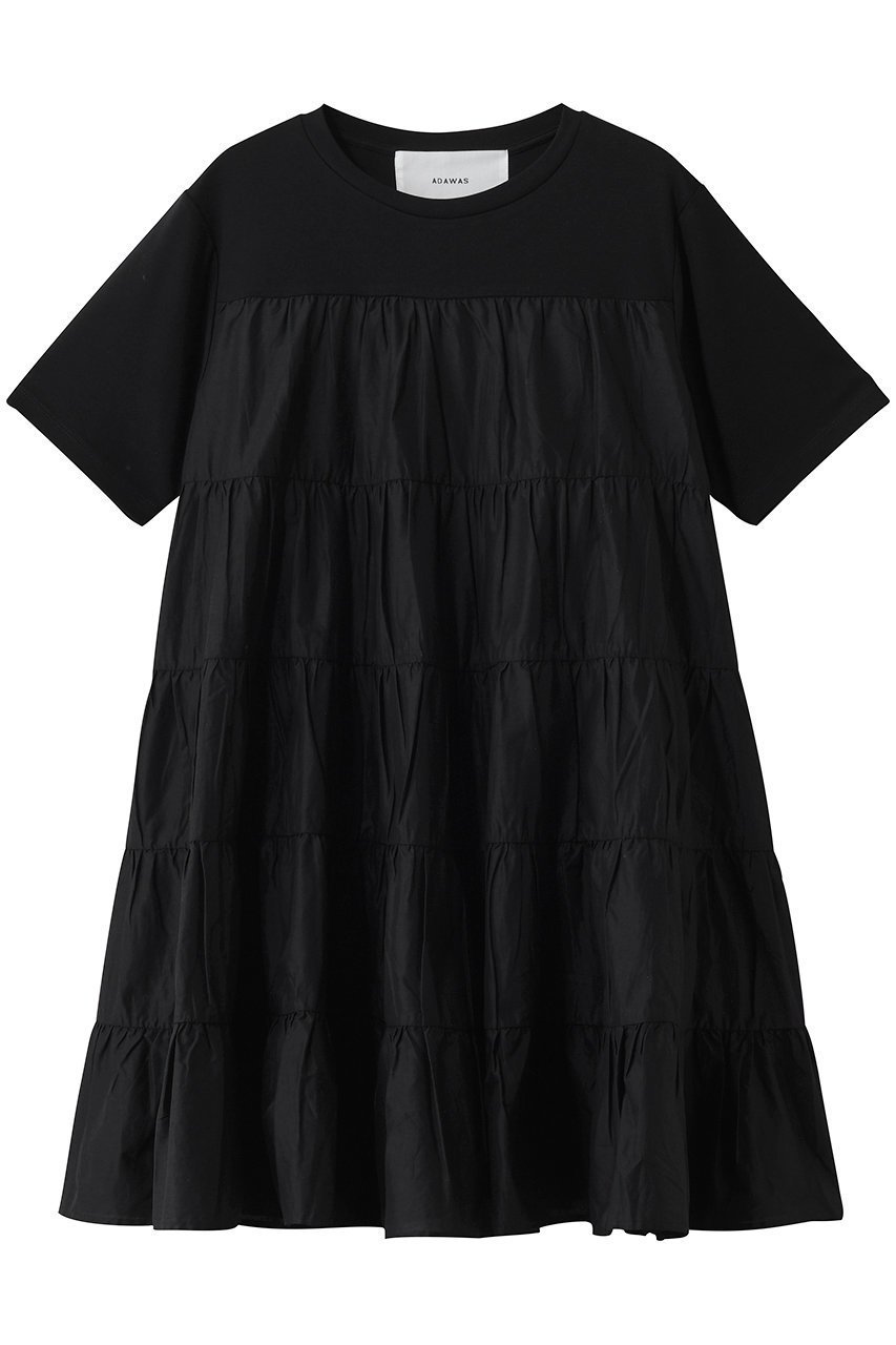 【アダワス/ADAWAS】のティアード コットン チュニック インテリア・キッズ・メンズ・レディースファッション・服の通販 founy(ファニー) 　ファッション　Fashion　レディースファッション　Fashion for Women　ワンピース　Dresses　チュニック　Tunic Tops & Dresses　エアリー　Airy Texture　カットソー　Cut and Sewn Top　チュニック　Tunic, Long Top　ティアード　Tiered, Tiered Style　ドッキング　Docking, Mixed Material　夏　Summer　新作・新入荷　New Arrivals / New In　ブラック|ID: prp329100004886434 ipo3291000000036483225