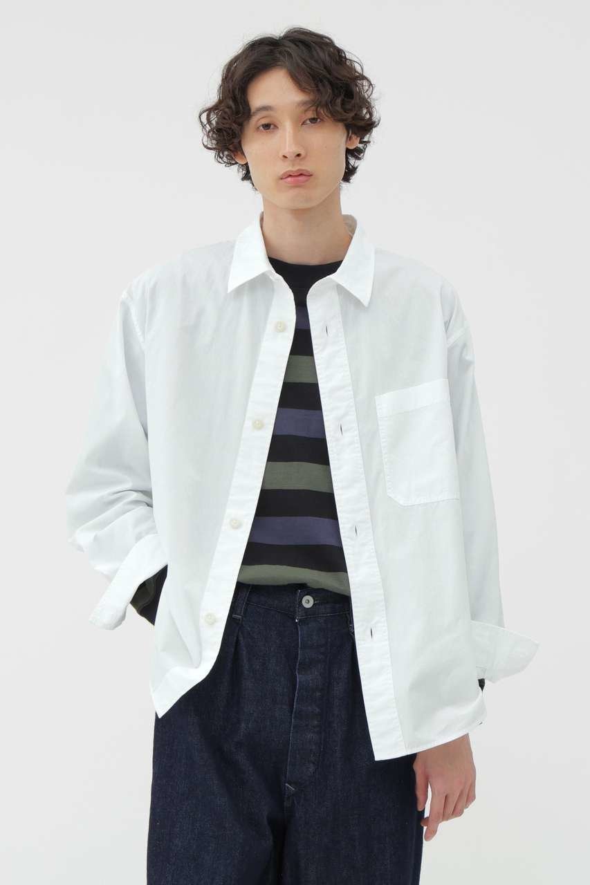 【その他のブランド/Other】のGARMENT DYE COTTON SHIRTING SHIRT インテリア・キッズ・メンズ・レディースファッション・服の通販 founy(ファニー) 　ファッション　Fashion　レディースファッション　Fashion for Women　トップス・カットソー　Cut & Sew Tops　シャツ・ブラウス・オフィスカジュアル　Elegant Blouses & Button-Ups　スリーブ　Sleeve, Long Sleeve / Short Sleeve　ポケット　Pocket, Pocket Detail　レギュラー　Regular, Standard Fit　ロング　Long, Long-Length　ヴィンテージ　Vintage Style　新作・新入荷　New Arrivals / New In　ホワイト|ID: prp329100004886439 ipo3291000000036483294