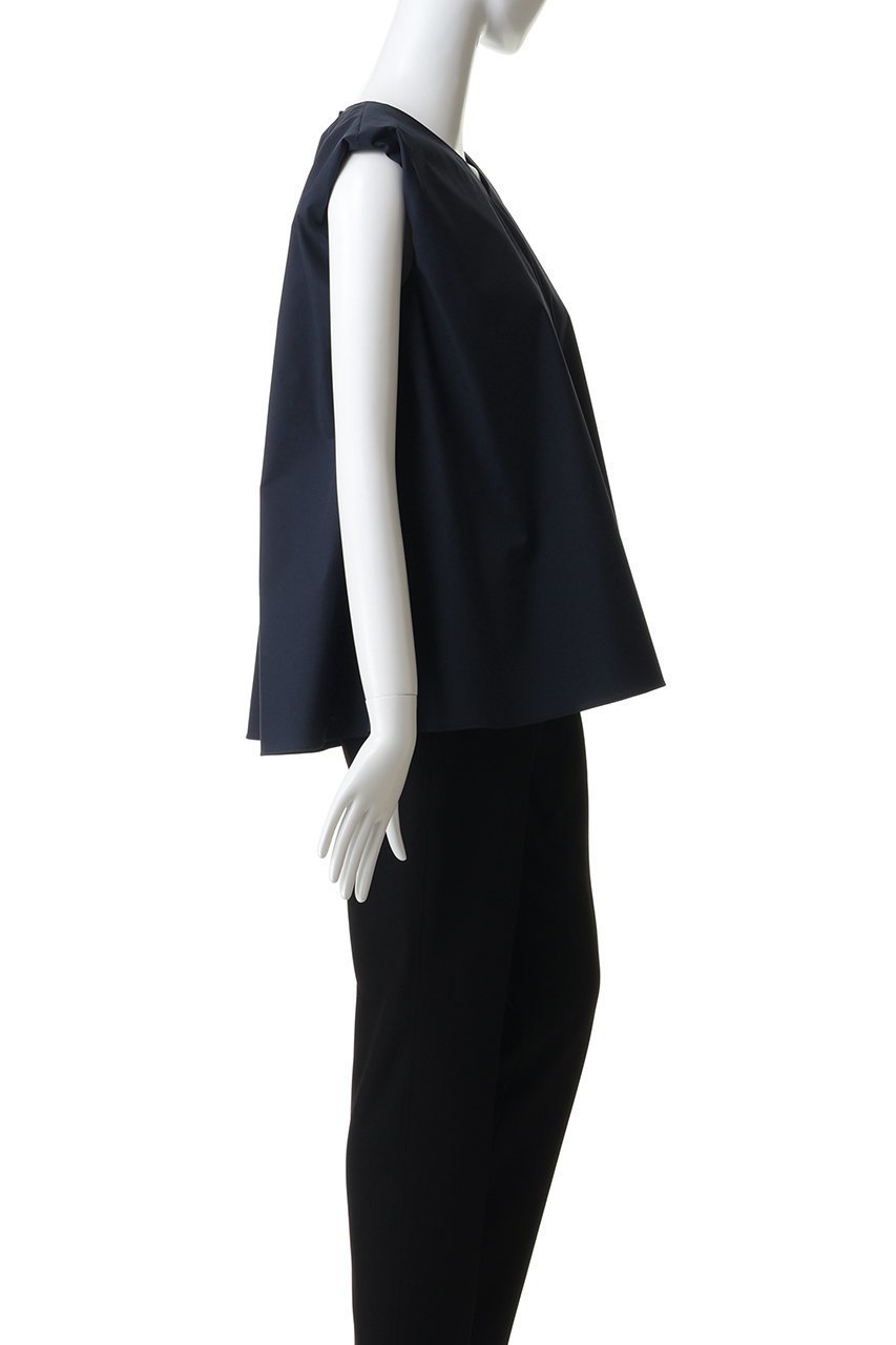 【エムフィル/M Fil】のポリエステル コットン ストレッチブロード ギャザーノースリーブブラウス 人気、トレンドファッション・服の通販 founy(ファニー) 　ファッション　Fashion　レディースファッション　Fashion for Women　トップス・カットソー　Cut & Sew Tops　キャミソール&ノースリーブ　Camisoles & Sleeveless Tops　シャツ・ブラウス・オフィスカジュアル　Elegant Blouses & Button-Ups　ギャザー　Gathered, Ruffled　ショルダー　Shoulder, Shoulder Strap　ストレッチ　Stretch, Stretchy Fabric　ノースリーブ　Sleeveless, No-Sleeve　バランス　Balance, Style Balance　ブロード　Broadcloth, Fine Cotton　ボトム　Bottoms, Lower Wear　ワイド　Wide, Wide Fit　定番　Standard, Basic Item　新作・新入荷　New Arrivals / New In　other-3|ID: prp329100004886443 ipo3291000000036483344