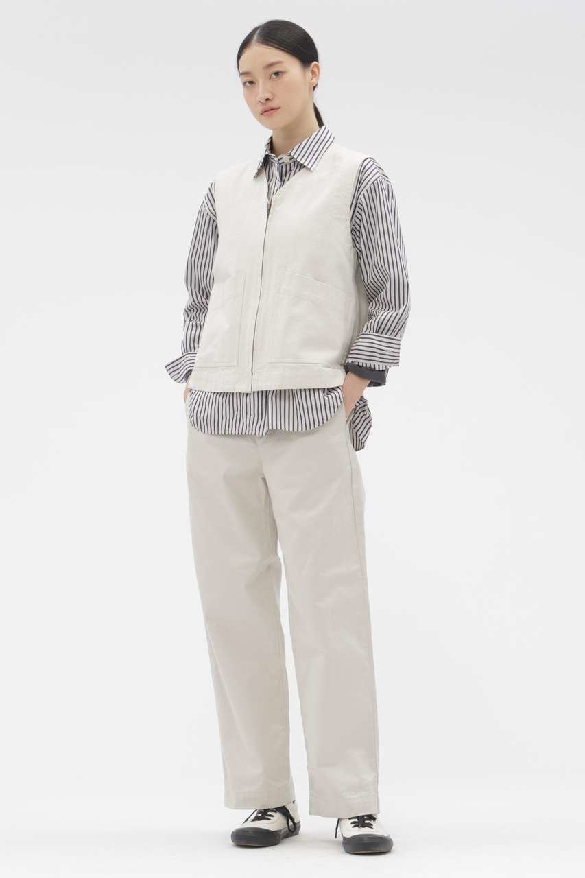 【マーガレットハウエル/MARGARET HOWELL】のVINTAGE COMPACT COTTON STRIPE SHIRT 人気、トレンドファッション・服の通販 founy(ファニー) 　ファッション　Fashion　レディースファッション　Fashion for Women　トップス・カットソー　Cut & Sew Tops　シャツ・ブラウス・オフィスカジュアル　Elegant Blouses & Button-Ups　シンプル　Simple, Minimal　スクエア　Square, Square Shape　ストライプ　Stripe, Striped Pattern　スリーブ　Sleeve, Long Sleeve / Short Sleeve　バランス　Balance, Style Balance　プリーツ　Pleats, Pleated　ボックス　Boxy, Box Shape　ヨーク　Yoke, Yoke Design　ロング　Long, Long-Length　ワーク　Workwear, Utility Style　ヴィンテージ　Vintage Style　エレガント 上品　Elegant　新作・新入荷　New Arrivals / New In　other-4|ID: prp329100004886462 ipo3291000000036483471