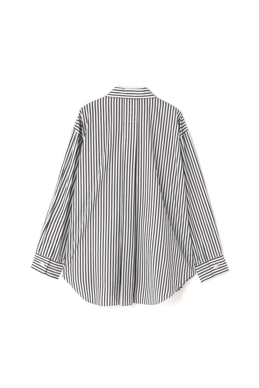 【マーガレットハウエル/MARGARET HOWELL】のVINTAGE COMPACT COTTON STRIPE SHIRT 人気、トレンドファッション・服の通販 founy(ファニー) 　ファッション　Fashion　レディースファッション　Fashion for Women　トップス・カットソー　Cut & Sew Tops　シャツ・ブラウス・オフィスカジュアル　Elegant Blouses & Button-Ups　シンプル　Simple, Minimal　スクエア　Square, Square Shape　ストライプ　Stripe, Striped Pattern　スリーブ　Sleeve, Long Sleeve / Short Sleeve　バランス　Balance, Style Balance　プリーツ　Pleats, Pleated　ボックス　Boxy, Box Shape　ヨーク　Yoke, Yoke Design　ロング　Long, Long-Length　ワーク　Workwear, Utility Style　ヴィンテージ　Vintage Style　エレガント 上品　Elegant　新作・新入荷　New Arrivals / New In　other-6|ID: prp329100004886462 ipo3291000000036483475