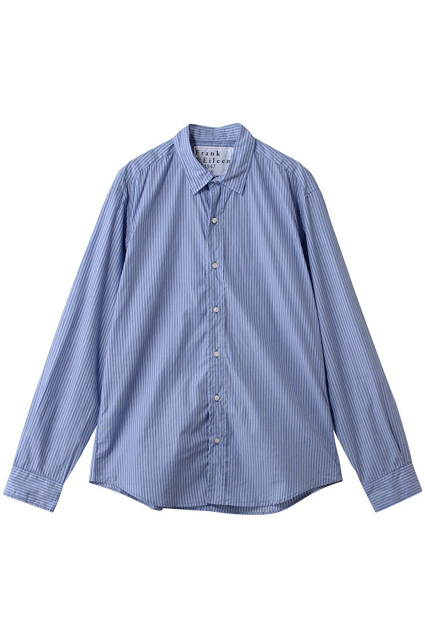 【フランク&アイリーン/Frank&Eileen / MEN】の【MEN】 FINBAR イタリアンコットン ブルーストライプ シャツ インテリア・キッズ・メンズ・レディースファッション・服の通販 founy(ファウニー) 　ファッション　Fashion　メンズファッション　Fashion for Men　ストライプ　Stripe, Striped Pattern　スリーブ　Sleeve, Long Sleeve / Short Sleeve　バランス　Balance, Style Balance　フィット　Fit, Slim Fit　ロング　Long, Long-Length　ライトブルー|ID: prp329100004886492 ipo3291000000036930796
