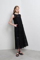 【ランバン オン ブルー/LANVIN en Bleu】のエンブロイダリーコットンレースワンピース ブラック|ID:prp329100004886536