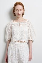 【ランバン オン ブルー/LANVIN en Bleu】のエンブロイダリーコットンレースブラウス オフホワイト|ID: prp329100004886538 ipo3291000000036695844