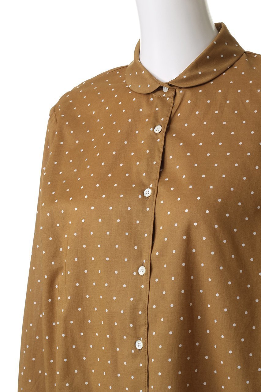 【ミディウミ/MidiUmi】のdots dutch collar shirt シャツ 人気、トレンドファッション・服の通販 founy(ファニー) 　ファッション　Fashion　レディースファッション　Fashion for Women　トップス・カットソー　Cut & Sew Tops　シャツ・ブラウス・オフィスカジュアル　Elegant Blouses & Button-Ups　おすすめ　Recommended / Our Picks　コンパクト　Compact, Small Size　シアー　Sheer, See-Through　ジャケット　Jacket, Outerwear　スリーブ　Sleeve, Long Sleeve / Short Sleeve　セットアップ　Set-Up, Coordinated Outfit　ドット　Polka Dot, Dot Pattern　ロング　Long, Long-Length　エレガント 上品　Elegant　other-5|ID: prp329100004886540 ipo3291000000036484099