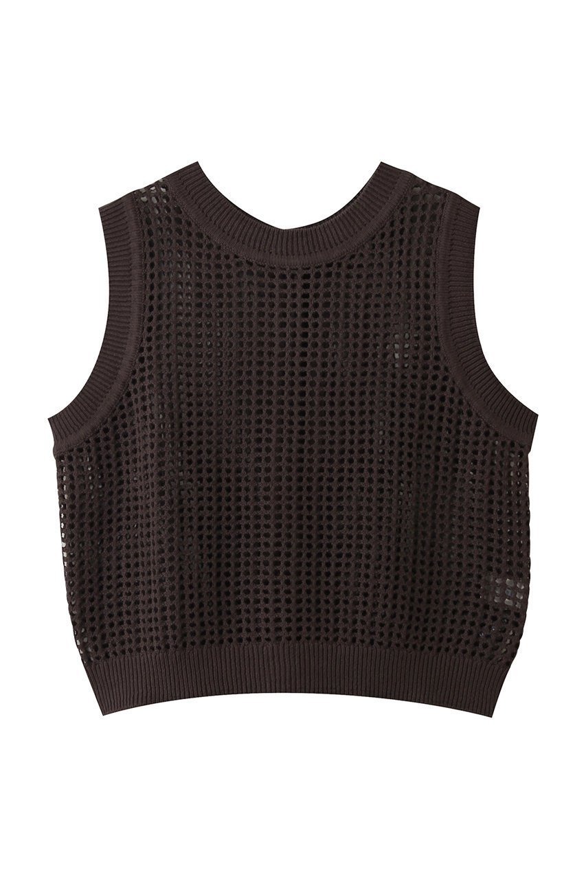 【ミディウミ/MidiUmi】のmesh knit 2way vest ベスト インテリア・キッズ・メンズ・レディースファッション・服の通販 founy(ファニー) 　ファッション　Fashion　レディースファッション　Fashion for Women　トップス・カットソー　Cut & Sew Tops　ニット　Knit Tops & Sweaters　ベスト&ジレ / 重ね着スタイル　Vests & Gilets　カジュアルプルオーバー・ニットトップス　Pullovers & Knit Tops / Casual Pullovers　キャミソール　Camisole, Spaghetti Strap Top　トレンド　Trend, Trending Now　ベスト　Vest, Waistcoat　メッシュ　Mesh, Net Fabric　夏　Summer　brown|ID: prp329100004886544 ipo3291000000036484128