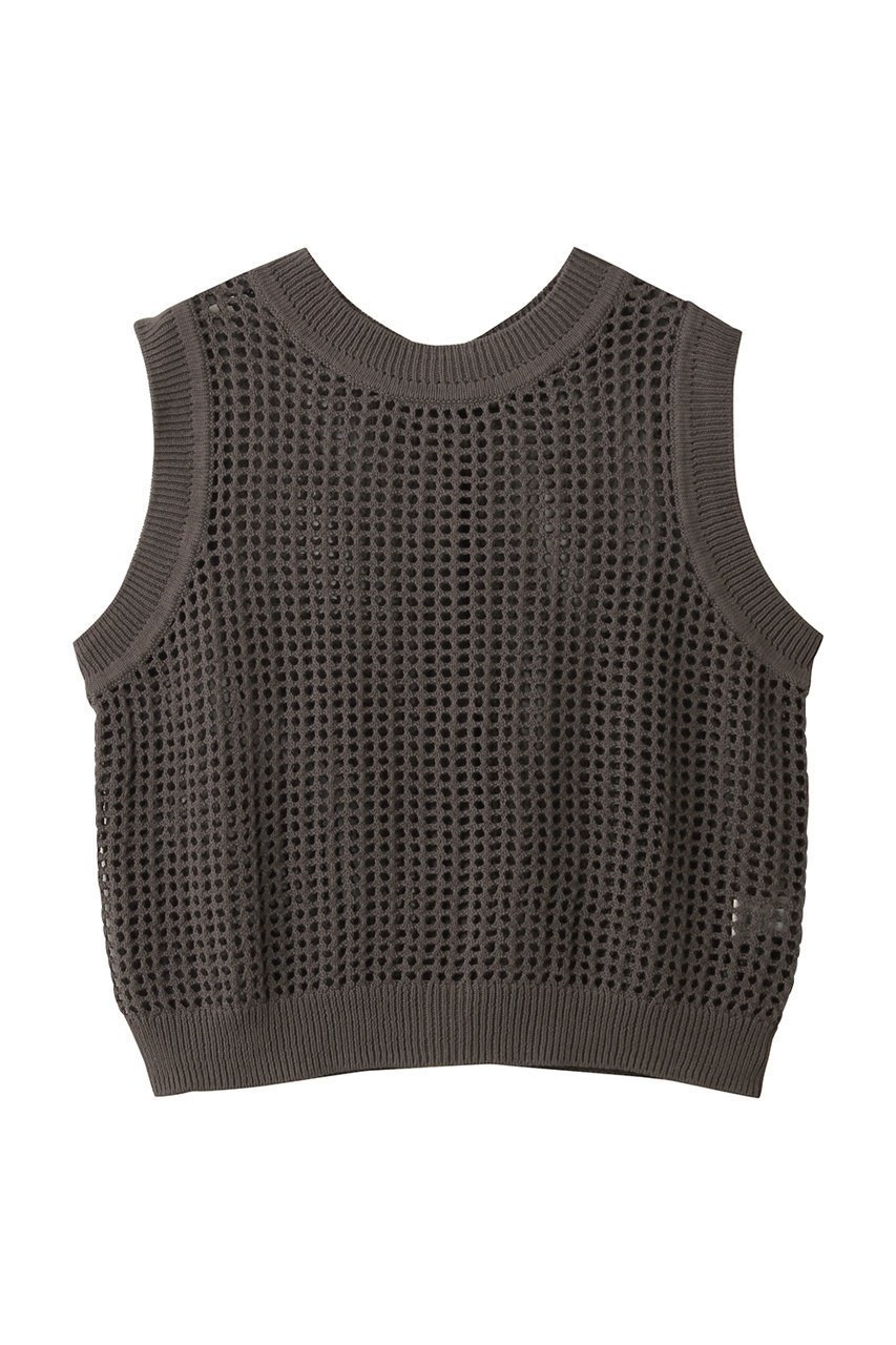 【ミディウミ/MidiUmi】のmesh knit 2way vest ベスト インテリア・キッズ・メンズ・レディースファッション・服の通販 founy(ファニー) 　ファッション　Fashion　レディースファッション　Fashion for Women　トップス・カットソー　Cut & Sew Tops　ニット　Knit Tops & Sweaters　ベスト&ジレ / 重ね着スタイル　Vests & Gilets　カジュアルプルオーバー・ニットトップス　Pullovers & Knit Tops / Casual Pullovers　キャミソール　Camisole, Spaghetti Strap Top　トレンド　Trend, Trending Now　ベスト　Vest, Waistcoat　メッシュ　Mesh, Net Fabric　夏　Summer　c.gray|ID: prp329100004886544 ipo3291000000036484129