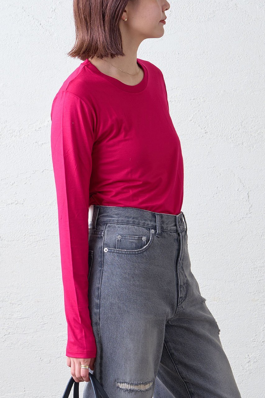【ガリャルダガランテ/GALLARDAGALANTE】の【BASERANGE】ロングスリーブTee 人気、トレンドファッション・服の通販 founy(ファニー) 　ファッション　Fashion　レディースファッション　Fashion for Women　トップス・カットソー　Cut & Sew Tops　シャツ・ブラウス・オフィスカジュアル　Elegant Blouses & Button-Ups　ロングTシャツ・Tシャツ　Longline T-Shirts & Tees　カットソー・ベーシックTシャツ　Cut-and-Sewn Tops / Stretch Tees & Basics　インナー　Innerwear　オーガニック　Organic Cotton　スリーブ　Sleeve, Long Sleeve / Short Sleeve　フランス　France, French　モダン　Modern, Contemporary　ロング　Long, Long-Length　other-6|ID: prp329100004886613 ipo3291000000036484589