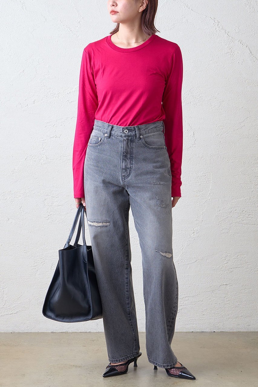 【ガリャルダガランテ/GALLARDAGALANTE】の【BASERANGE】ロングスリーブTee 人気、トレンドファッション・服の通販 founy(ファニー) 　ファッション　Fashion　レディースファッション　Fashion for Women　トップス・カットソー　Cut & Sew Tops　シャツ・ブラウス・オフィスカジュアル　Elegant Blouses & Button-Ups　ロングTシャツ・Tシャツ　Longline T-Shirts & Tees　カットソー・ベーシックTシャツ　Cut-and-Sewn Tops / Stretch Tees & Basics　インナー　Innerwear　オーガニック　Organic Cotton　スリーブ　Sleeve, Long Sleeve / Short Sleeve　フランス　France, French　モダン　Modern, Contemporary　ロング　Long, Long-Length　other-8|ID: prp329100004886613 ipo3291000000036484591