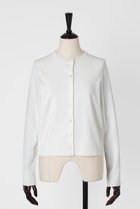 【オーヴィル/EAUVIRE】のシアー付属付きクルーネックカーディガン 人気、トレンドファッション・服の通販 founy(ファニー) ファッション Fashion レディースファッション Fashion for Women トップス・カットソー Cut & Sew Tops カーディガン・羽織り Layered Style Cardigans シャツ・ブラウス・オフィスカジュアル Elegant Blouses & Button-Ups ロングTシャツ・Tシャツ Longline T-Shirts & Tees カットソー・ベーシックTシャツ Cut-and-Sewn Tops / Stretch Tees & Basics おすすめ Recommended / Our Picks イタリア Italy カッティング Cutting Detail カーディガン Cardigan, Knitwear シアー Sheer, See-Through ストレッチ Stretch, Stretchy Fabric 軽量 Lightweight, Ultra Light thumbnail ホワイト|ID: prp329100004886627 ipo3291000000036484675