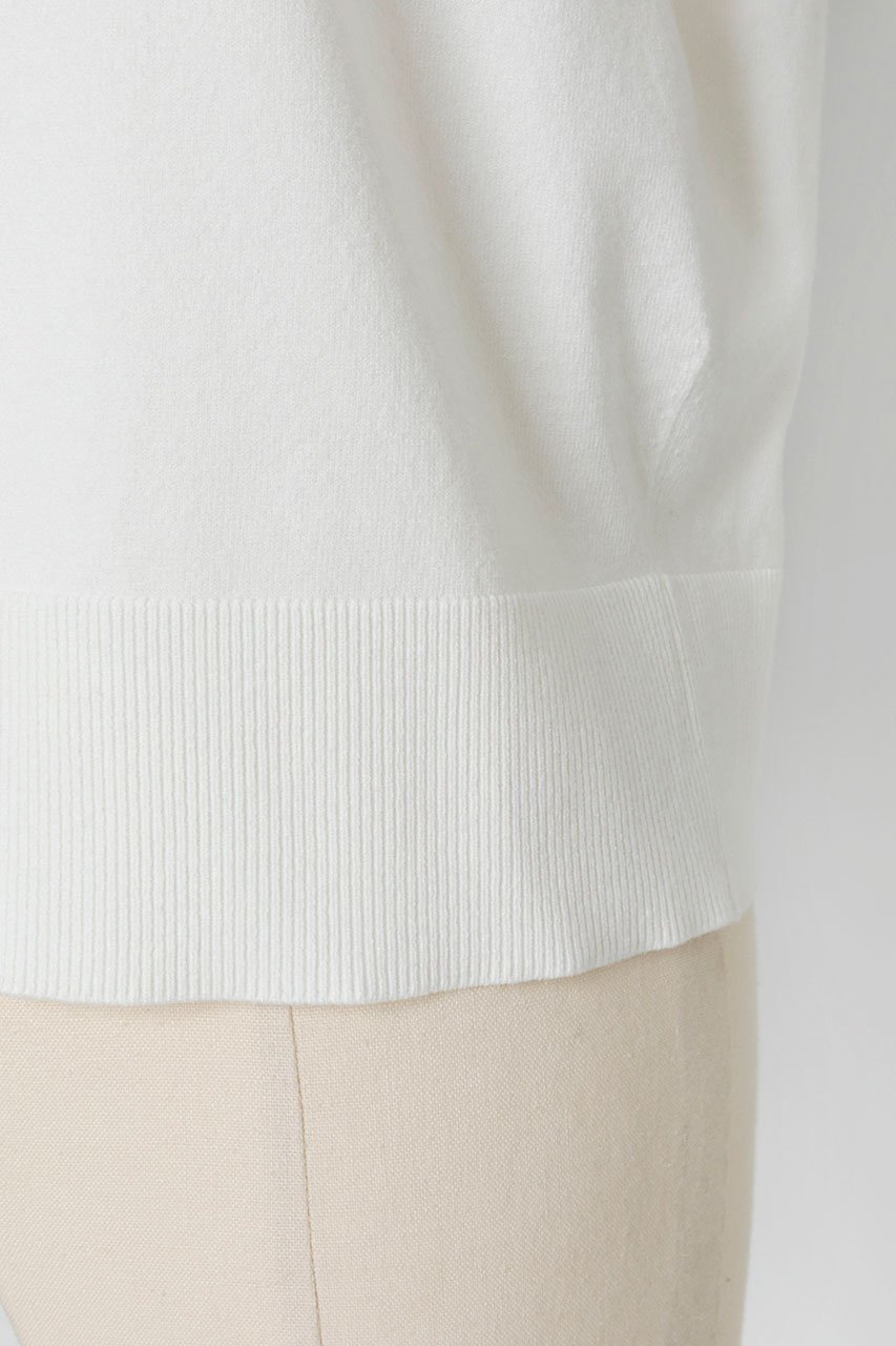 【オーヴィル/EAUVIRE】のシアー付属付きクルーネックカーディガン 人気、トレンドファッション・服の通販 founy(ファニー) 　ファッション　Fashion　レディースファッション　Fashion for Women　トップス・カットソー　Cut & Sew Tops　カーディガン・羽織り　Layered Style Cardigans　シャツ・ブラウス・オフィスカジュアル　Elegant Blouses & Button-Ups　ロングTシャツ・Tシャツ　Longline T-Shirts & Tees　カットソー・ベーシックTシャツ　Cut-and-Sewn Tops / Stretch Tees & Basics　おすすめ　Recommended / Our Picks　イタリア　Italy　カッティング　Cutting Detail　カーディガン　Cardigan, Knitwear　シアー　Sheer, See-Through　ストレッチ　Stretch, Stretchy Fabric　軽量　Lightweight, Ultra Light　other-6|ID: prp329100004886627 ipo3291000000036484683