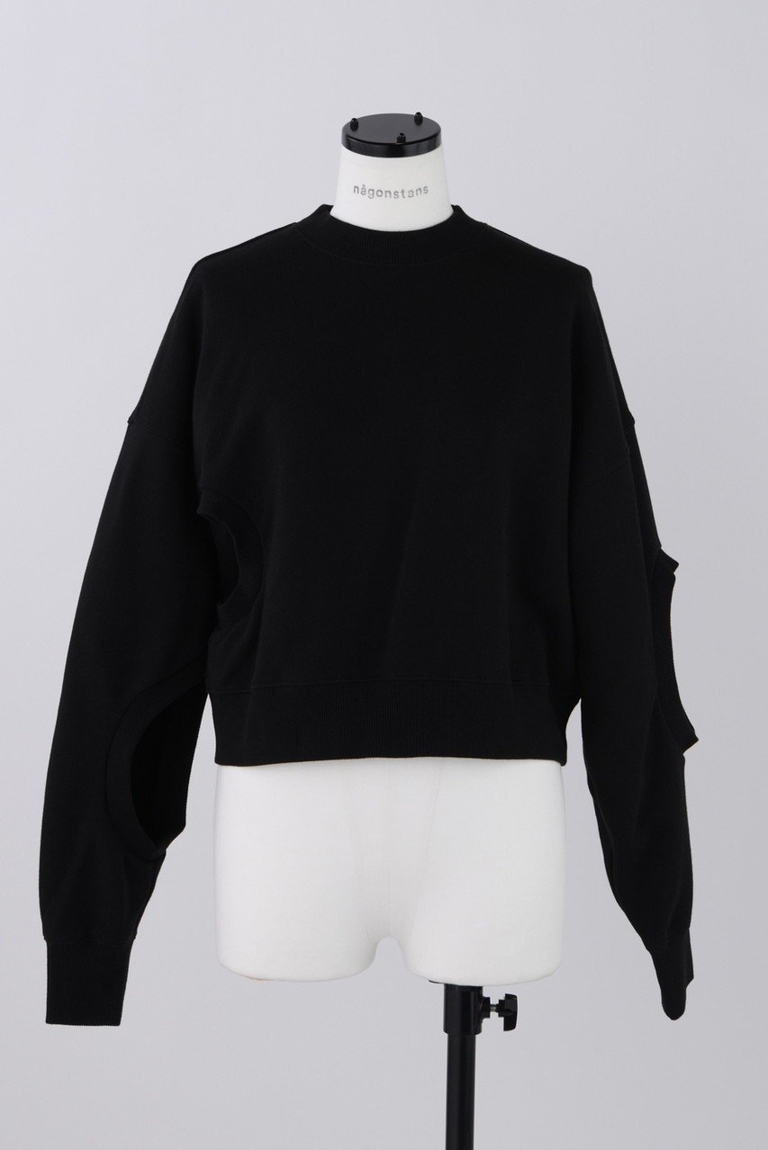 【ナゴンスタンス/nagonstans】のFrench terry Hole SW P.O/プルオーバー インテリア・キッズ・メンズ・レディースファッション・服の通販 founy(ファニー) 　ファッション　Fashion　レディースファッション　Fashion for Women　トップス・カットソー　Cut & Sew Tops　シャツ・ブラウス・オフィスカジュアル　Elegant Blouses & Button-Ups　ロングTシャツ・Tシャツ　Longline T-Shirts & Tees　カジュアルプルオーバー・ニットトップス　Pullovers & Knit Tops / Casual Pullovers　カットソー・ベーシックTシャツ　Cut-and-Sewn Tops / Stretch Tees & Basics　インナー　Innerwear　スリーブ　Sleeve, Long Sleeve / Short Sleeve　ロング　Long, Long-Length　Black|ID: prp329100004886633 ipo3291000000036484706
