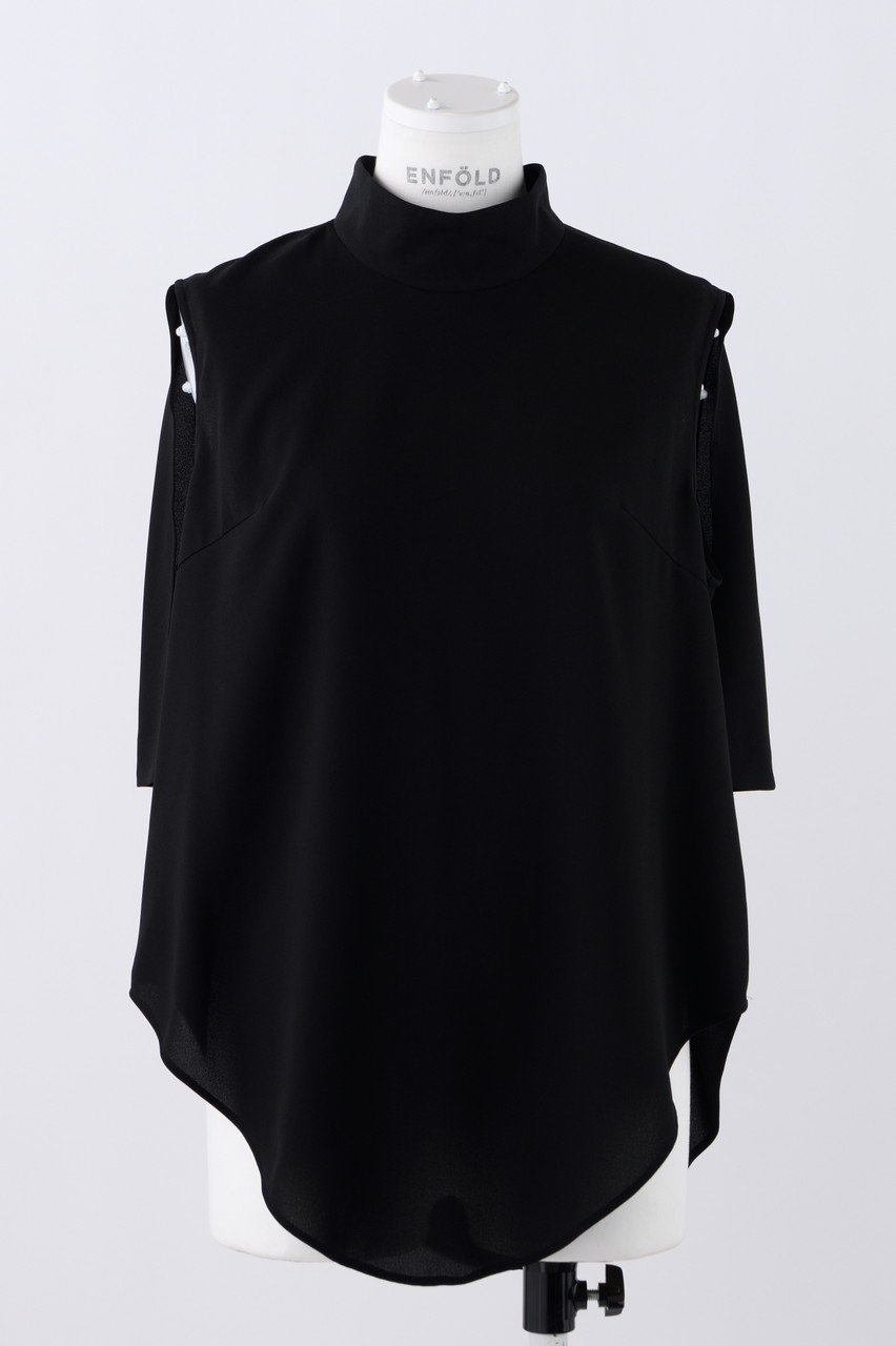 【エンフォルド/ENFOLD】のPEライトジョーゼット スタンド N/C T/Tタンクトップ 人気、トレンドファッション・服の通販 founy(ファニー) 　ファッション　Fashion　レディースファッション　Fashion for Women　トップス・カットソー　Cut & Sew Tops　キャミソール&ノースリーブ　Camisoles & Sleeveless Tops　シャツ・ブラウス・オフィスカジュアル　Elegant Blouses & Button-Ups　ロングTシャツ・Tシャツ　Longline T-Shirts & Tees　カットソー・ベーシックTシャツ　Cut-and-Sewn Tops / Stretch Tees & Basics　エレガント 上品　Elegant　キャミソール　Camisole, Spaghetti Strap Top　ジョーゼット　Georgette, Semi-Sheer Fabric　スタンド　Stand Collar, Upright Stand　タンク　Tank Top, Sleeveless Top　ドレープ　Drape, Draping Fabric　バランス　Balance, Style Balance　パウダー　Powder, Soft Tone　 other-1|ID: prp329100004886650 ipo3291000000036484794