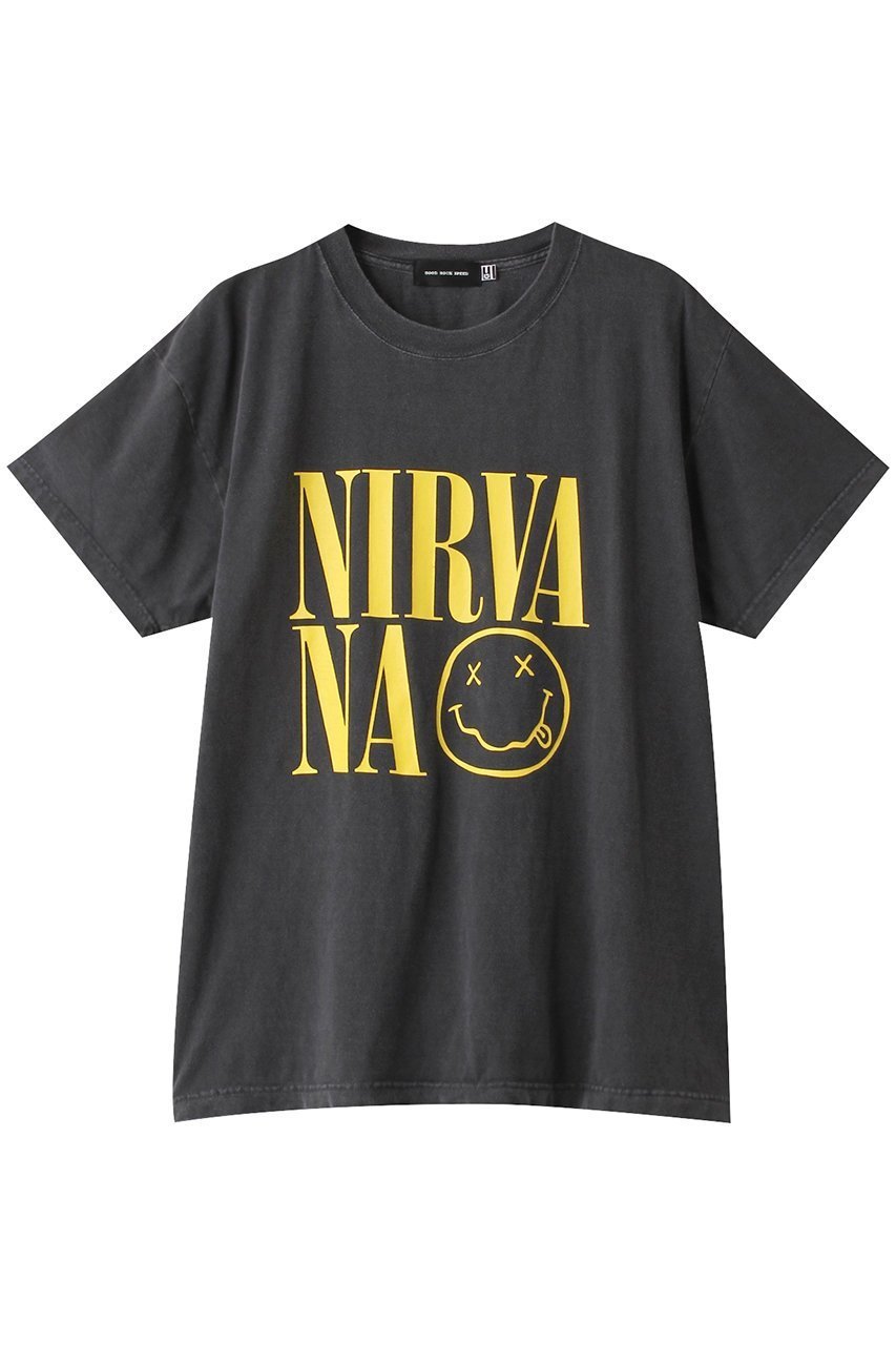【エリオポール/heliopole】の【GOOD ROCK SPEED】GRS NIRVANA Tシャツ インテリア・キッズ・メンズ・レディースファッション・服の通販 founy(ファニー) 　ファッション　Fashion　レディースファッション　Fashion for Women　トップス・カットソー　Cut & Sew Tops　シャツ・ブラウス・オフィスカジュアル　Elegant Blouses & Button-Ups　ロングTシャツ・Tシャツ　Longline T-Shirts & Tees　カットソー・ベーシックTシャツ　Cut-and-Sewn Tops / Stretch Tees & Basics　ショート　Short, Short Length　スリーブ　Sleeve, Long Sleeve / Short Sleeve　チャコールグレー|ID: prp329100004886652 ipo3291000000036484804