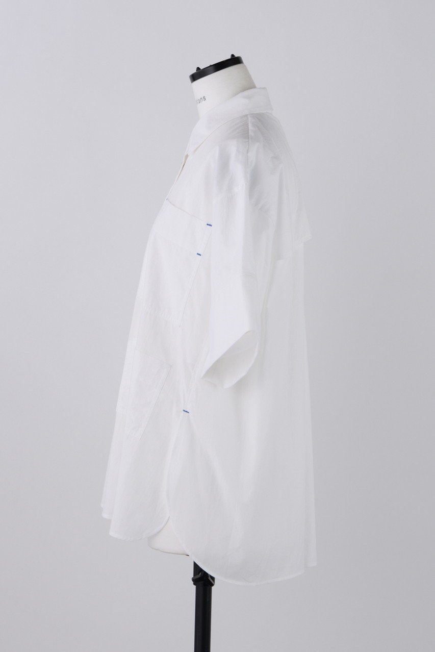 【ナゴンスタンス/nagonstans】のWashedタイプライター サイドスリット SH/シャツ 人気、トレンドファッション・服の通販 founy(ファニー) 　ファッション　Fashion　レディースファッション　Fashion for Women　トップス・カットソー　Cut & Sew Tops　シャツ・ブラウス・オフィスカジュアル　Elegant Blouses & Button-Ups　ロングTシャツ・Tシャツ　Longline T-Shirts & Tees　カットソー・ベーシックTシャツ　Cut-and-Sewn Tops / Stretch Tees & Basics　ショート　Short, Short Length　スリット　Slit, Slit Detail　スリーブ　Sleeve, Long Sleeve / Short Sleeve　タイプライター　Typewriter Fabric, Crisp Cotton　フロント　Front, Front Design　ヨーク　Yoke, Yoke Design　other-2|ID: prp329100004886682 ipo3291000000036493234