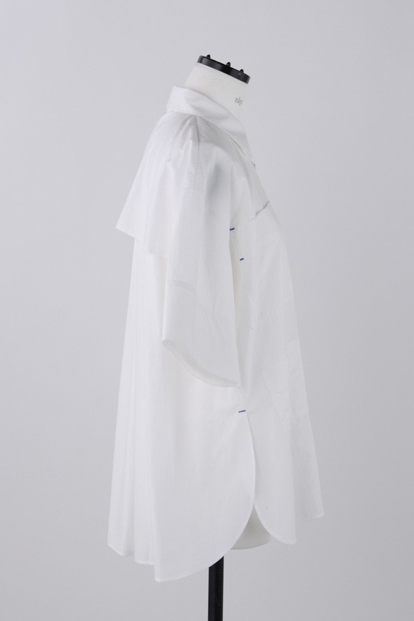 【ナゴンスタンス/nagonstans】のWashedタイプライター サイドスリット SH/シャツ 人気、トレンドファッション・服の通販 founy(ファニー) 　ファッション　Fashion　レディースファッション　Fashion for Women　トップス・カットソー　Cut & Sew Tops　シャツ・ブラウス・オフィスカジュアル　Elegant Blouses & Button-Ups　ロングTシャツ・Tシャツ　Longline T-Shirts & Tees　カットソー・ベーシックTシャツ　Cut-and-Sewn Tops / Stretch Tees & Basics　ショート　Short, Short Length　スリット　Slit, Slit Detail　スリーブ　Sleeve, Long Sleeve / Short Sleeve　タイプライター　Typewriter Fabric, Crisp Cotton　フロント　Front, Front Design　ヨーク　Yoke, Yoke Design　other-4|ID: prp329100004886682 ipo3291000000036493238