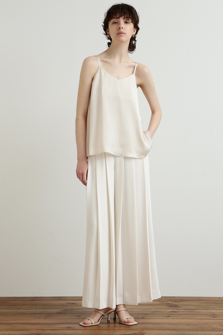 【ヒューエルミュージアム/hueLe Museum】の【STUMBLY】キャミソールブラウス 人気、トレンドファッション・服の通販 founy(ファニー) 　ファッション　Fashion　レディースファッション　Fashion for Women　トップス・カットソー　Cut & Sew Tops　キャミソール&ノースリーブ　Camisoles & Sleeveless Tops　シャツ・ブラウス・オフィスカジュアル　Elegant Blouses & Button-Ups　ロングTシャツ・Tシャツ　Longline T-Shirts & Tees　カットソー・ベーシックTシャツ　Cut-and-Sewn Tops / Stretch Tees & Basics　キャミソール　Camisole, Spaghetti Strap Top　サテン　Satin, Glossy Fabric　シンプル　Simple, Minimal　タンク　Tank Top, Sleeveless Top　デニム　Denim, Jeans Material　ミックス　Mix, Mixed Style　ミリタリー　Military, Army Style　エレガント 上品　Elegant　other-7|ID: prp329100004886692 ipo3291000000036485027