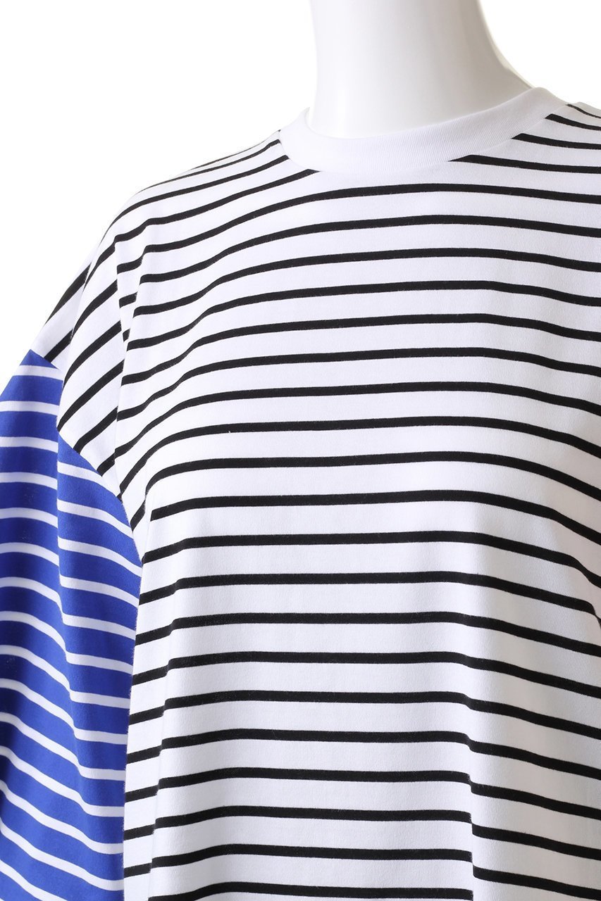 【ナゴンスタンス/nagonstans】のMIX Border Twist Sleeve ロングTシャツ 人気、トレンドファッション・服の通販 founy(ファニー) 　ファッション　Fashion　レディースファッション　Fashion for Women　トップス・カットソー　Cut & Sew Tops　シャツ・ブラウス・オフィスカジュアル　Elegant Blouses & Button-Ups　ロングTシャツ・Tシャツ　Longline T-Shirts & Tees　カットソー・ベーシックTシャツ　Cut-and-Sewn Tops / Stretch Tees & Basics　サロペット　Overalls, Salopette　スリーブ　Sleeve, Long Sleeve / Short Sleeve　ボーダー　Border, Stripe　モチーフ　Motif, Design Theme　ロング　Long, Long-Length　other-5|ID: prp329100004886724 ipo3291000000036485270