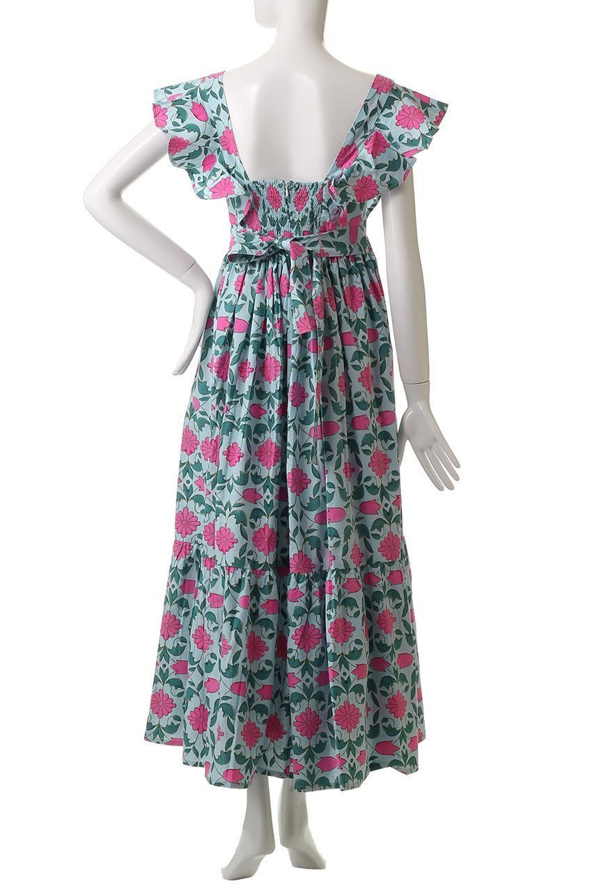 【エスゼット ブロックプリント/SZ Blockprints】のCHARLOTTE DRESS LISBON ワンピース 人気、トレンドファッション・服の通販 founy(ファニー) 　ファッション　Fashion　レディースファッション　Fashion for Women　ワンピース　Dresses　フォーマル・パーティードレス・結婚式用ドレス　Elegant & Casual Dresses　チュニック　Tunic Tops & Dresses　インド　Indian Textile　スクエア　Square, Square Shape　スリーブ　Sleeve, Long Sleeve / Short Sleeve　チュニック　Tunic, Long Top　フェミニン　Feminine, Girly　フラワー　Flower, Floral　フレア　Flare, Flared　ブロック　Block, Solid Block Pattern　プリント　Print, Printed Pattern　リゾート　Resort, Vacation Style　リボン　Ribbon, Bow　夏　Summer　春　Spring　S/S・春夏　SS, Spring/Summer, Warm Season　other-4|ID: prp329100004886739 ipo3291000000036485384