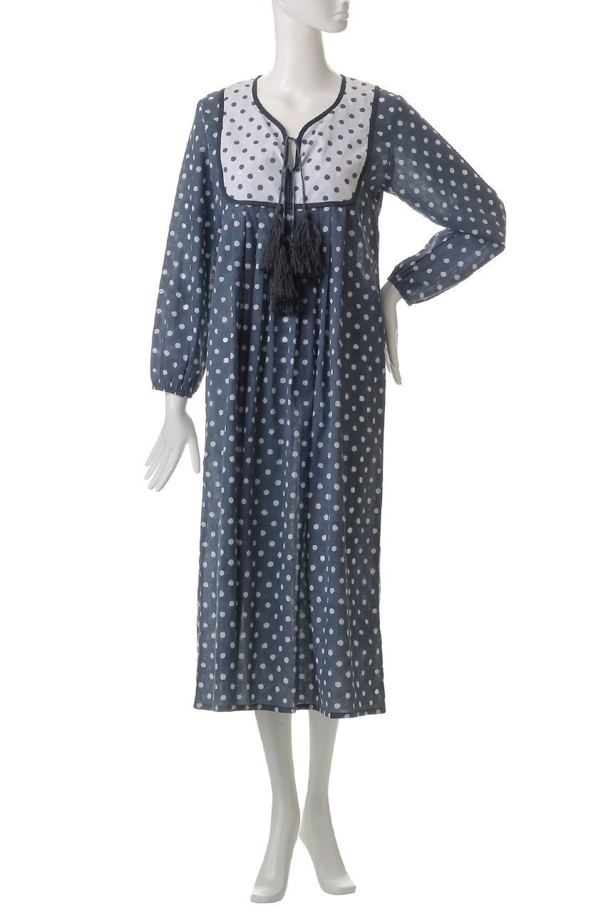 【エスゼット ブロックプリント/SZ Blockprints】のKITTY DRESS POLKA DOT ワンピース 人気、トレンドファッション・服の通販 founy(ファニー) 　ファッション　Fashion　レディースファッション　Fashion for Women　ワンピース　Dresses　フォーマル・パーティードレス・結婚式用ドレス　Elegant & Casual Dresses　チュニック　Tunic Tops & Dresses　クラシカル　Classical, Vintage-Inspired　サンダル　Sandals, Summer Shoes　チュニック　Tunic, Long Top　ドット　Polka Dot, Dot Pattern　ドレス　Dress, One-Piece　フリンジ　Fringe, Tassel　other-2|ID: prp329100004886741 ipo3291000000036485394