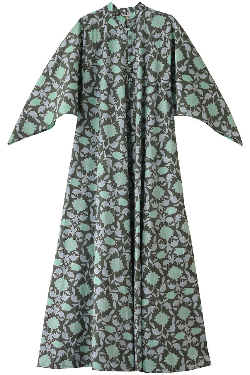 【エスゼット ブロックプリント/SZ Blockprints】のARTEMISIA DRESS LISBON IN DEEP フレアスリーブワンピース 人気、トレンドファッション・服の通販 founy(ファニー) 　ファッション　Fashion　レディースファッション　Fashion for Women　ワンピース　Dresses　フォーマル・パーティードレス・結婚式用ドレス　Elegant & Casual Dresses　チュニック　Tunic Tops & Dresses　スリーブ　Sleeve, Long Sleeve / Short Sleeve　チュニック　Tunic, Long Top　フレア　Flare, Flared　ロング　Long, Long-Length　 other-1|ID: prp329100004886753 ipo3291000000036485486