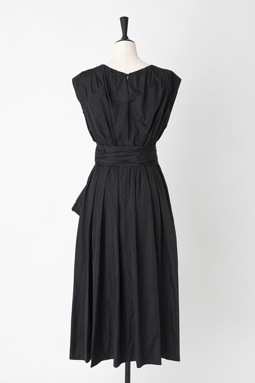 【オーヴィル/EAUVIRE】のタックギャザーベルトドレス 人気、トレンドファッション・服の通販 founy(ファニー) 　ファッション　Fashion　レディースファッション　Fashion for Women　ワンピース　Dresses　フォーマル・パーティードレス・結婚式用ドレス　Elegant & Casual Dresses　チュニック　Tunic Tops & Dresses　ベルト&ウエストマーク　Belts & Waist Accessories　ギャザー　Gathered, Ruffled　シルク　Silk, 100% Silk　タフタ　Taffeta, Structured Fabric　チュニック　Tunic, Long Top　ドレス　Dress, One-Piece　バランス　Balance, Style Balance　ランダム　Random, Irregular　ロング　Long, Long-Length　エレガント 上品　Elegant　定番　Standard, Basic Item　other-3|ID: prp329100004886756 ipo3291000000036485511